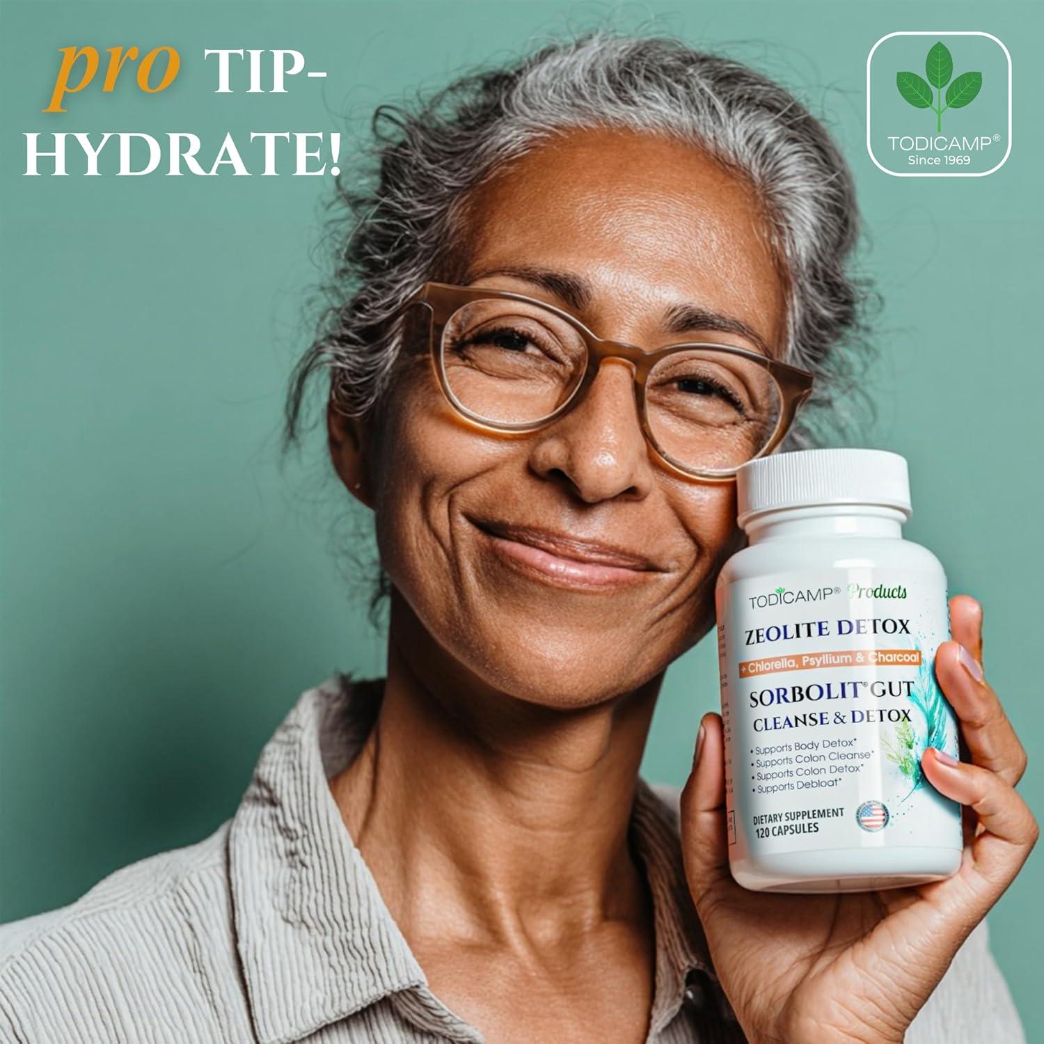 SORBOLIT Detox de Colon - 120 Cápsulas Veganas de Zeolita y Chlorella