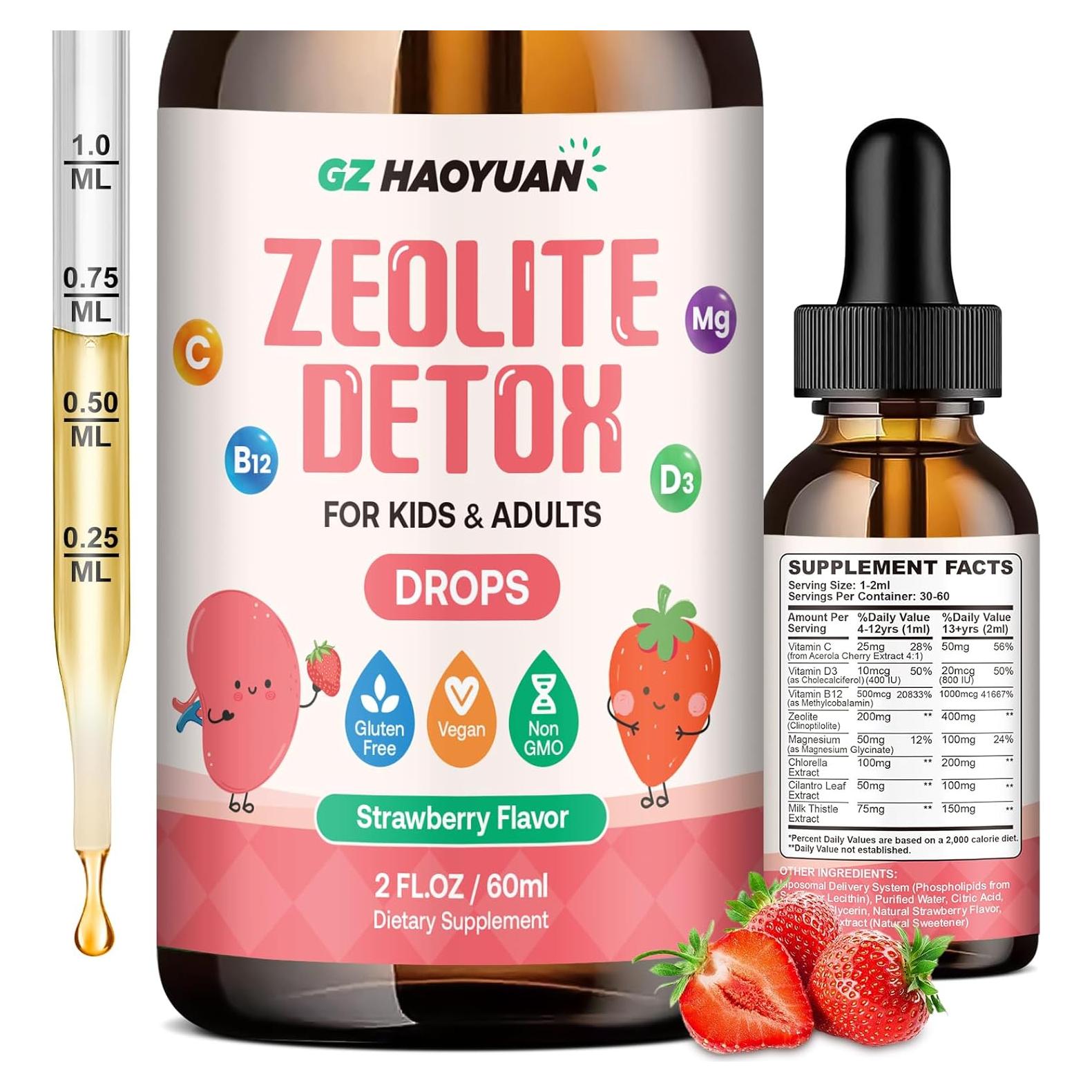 Gotas de Zeolita Clinoptilolita GZ HAOYUAN 60ml - Desintoxicación