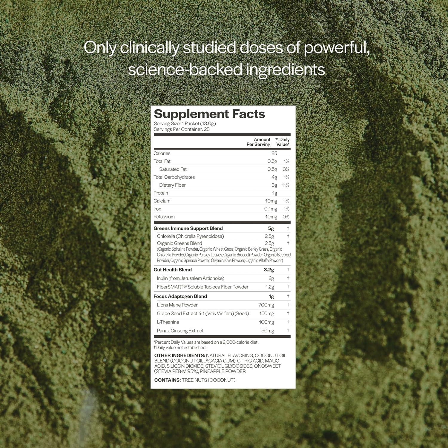 Gainful Polvo Verde Digestivo 168g - Energía y Enfoque