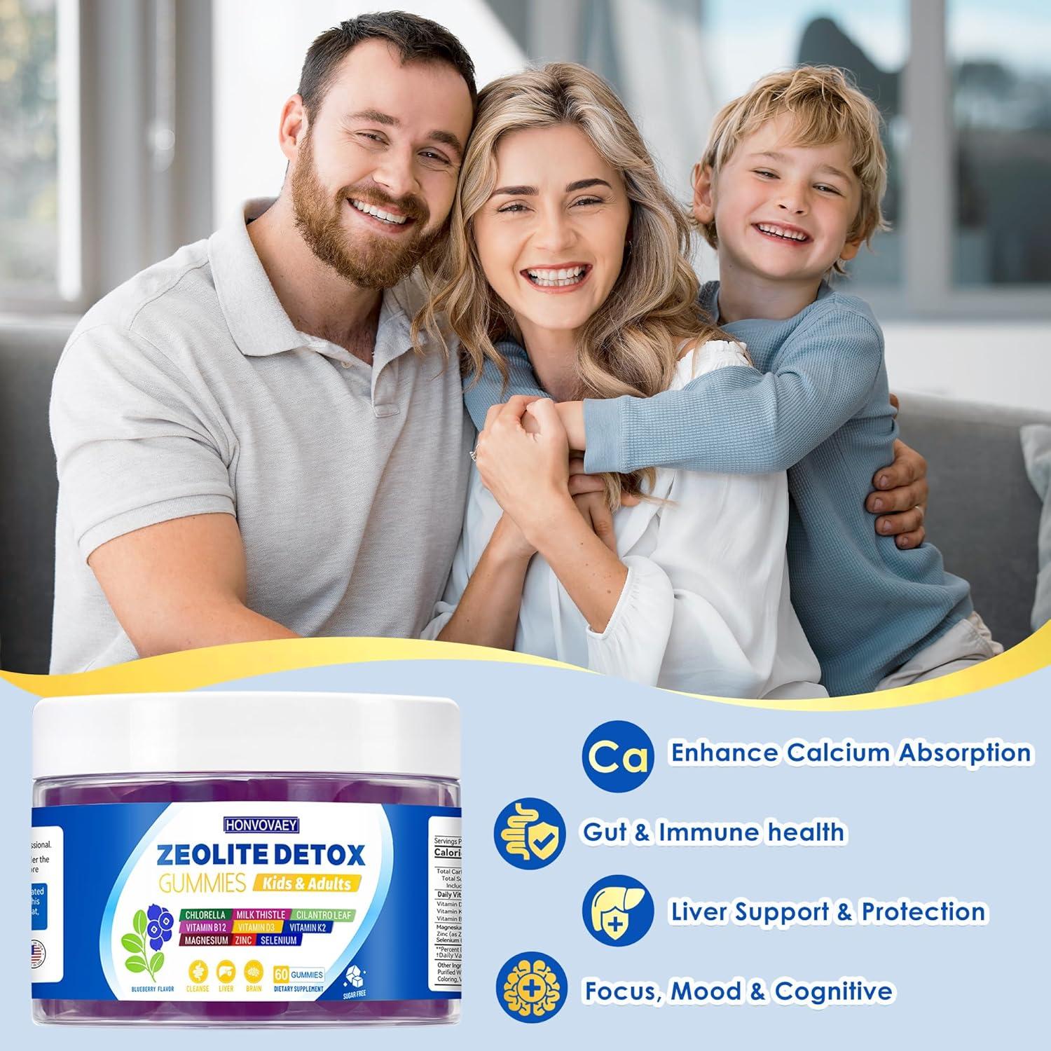 Suplemento de Desintoxicación Zeolita HONVOVAEY 60 Gominolas