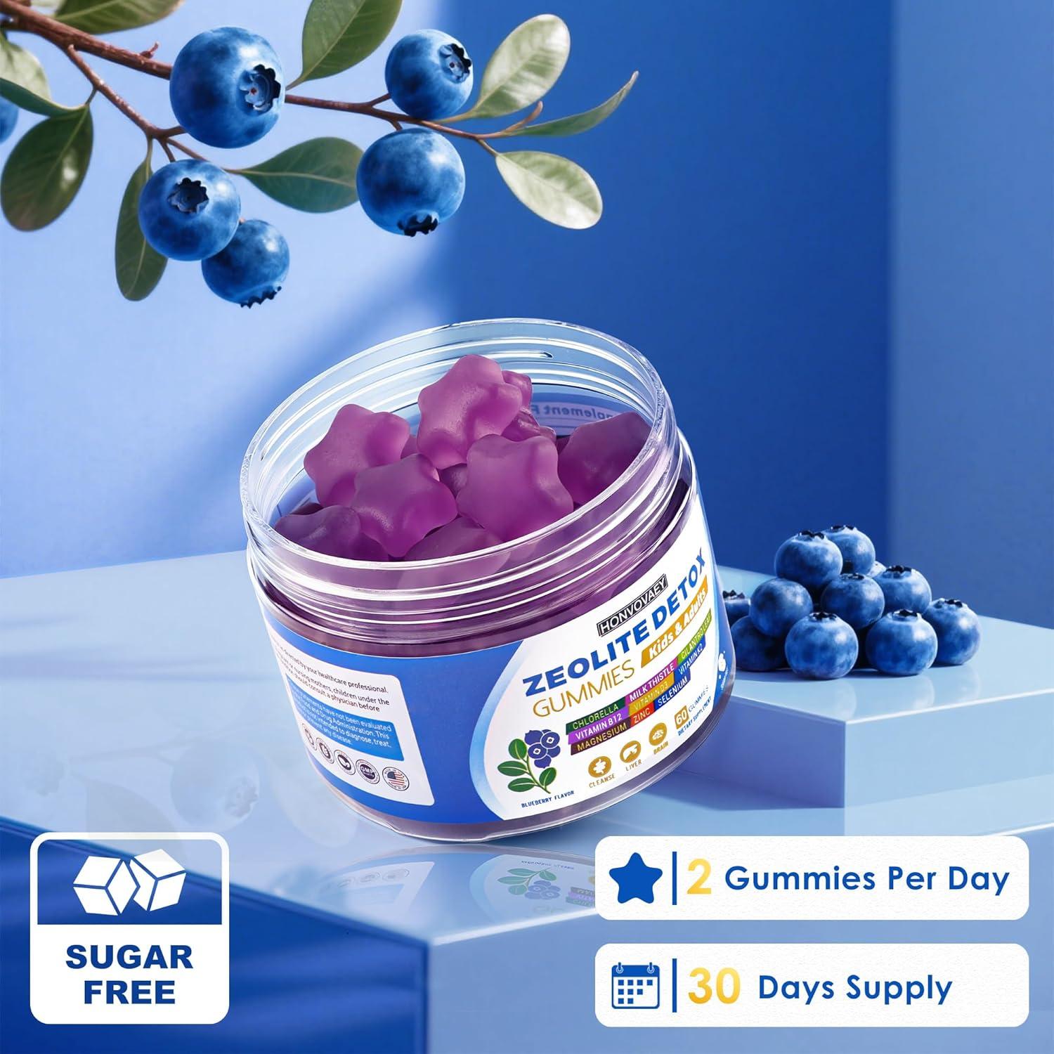 Suplemento de Desintoxicación Zeolita HONVOVAEY 60 Gominolas