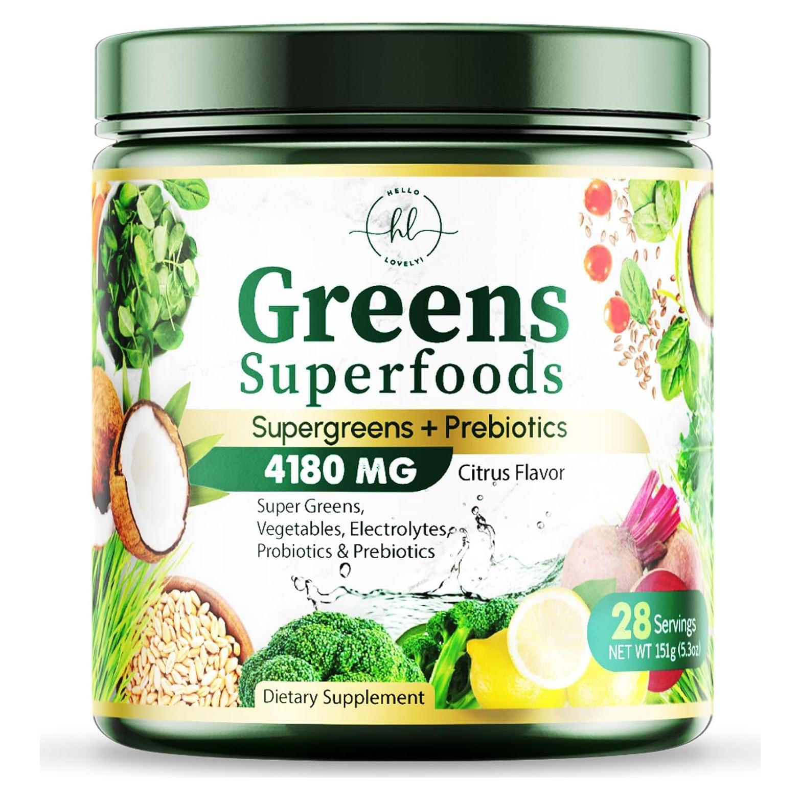 Polvo Verde Superalimento Orgánico ¡Hola Encantadora! 28 Porciones