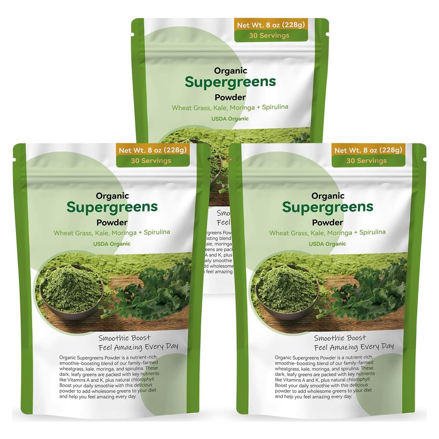 Polvo de Col Rizada Orgánico DRUOUO 3pack 227g - Super Verdes