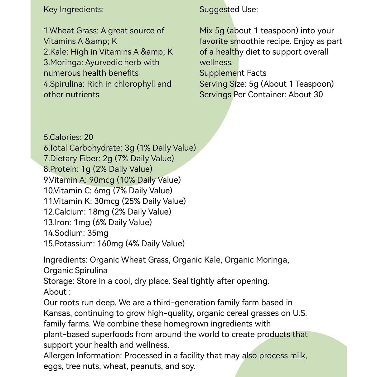 Polvo de Col Rizada Orgánico DRUOUO 3pack 227g - Super Verdes