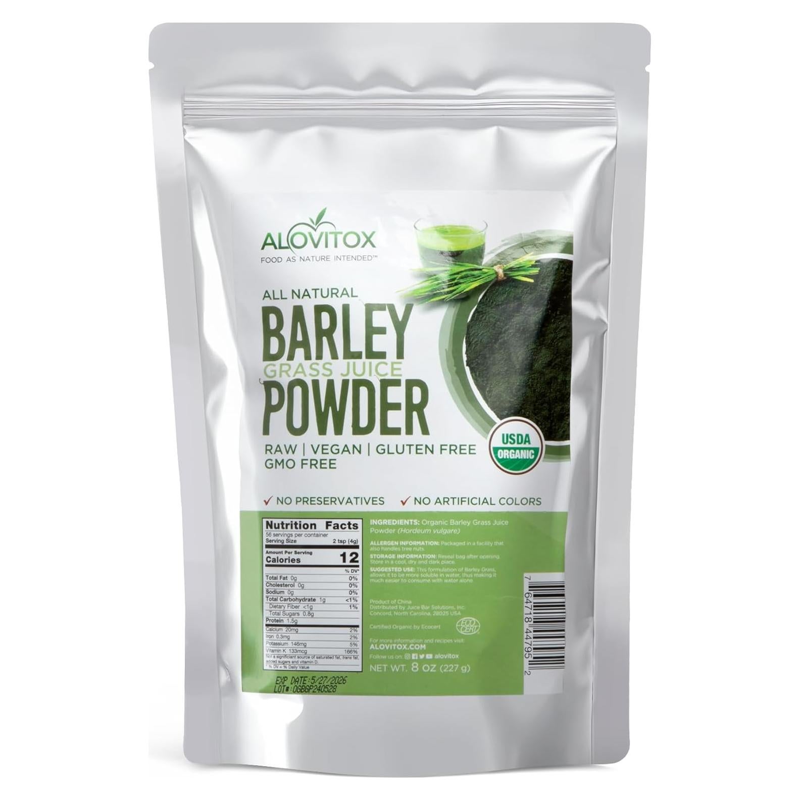 Polvo de Jugo de Cebada Orgánica Alovitox 227 g Antioxidante