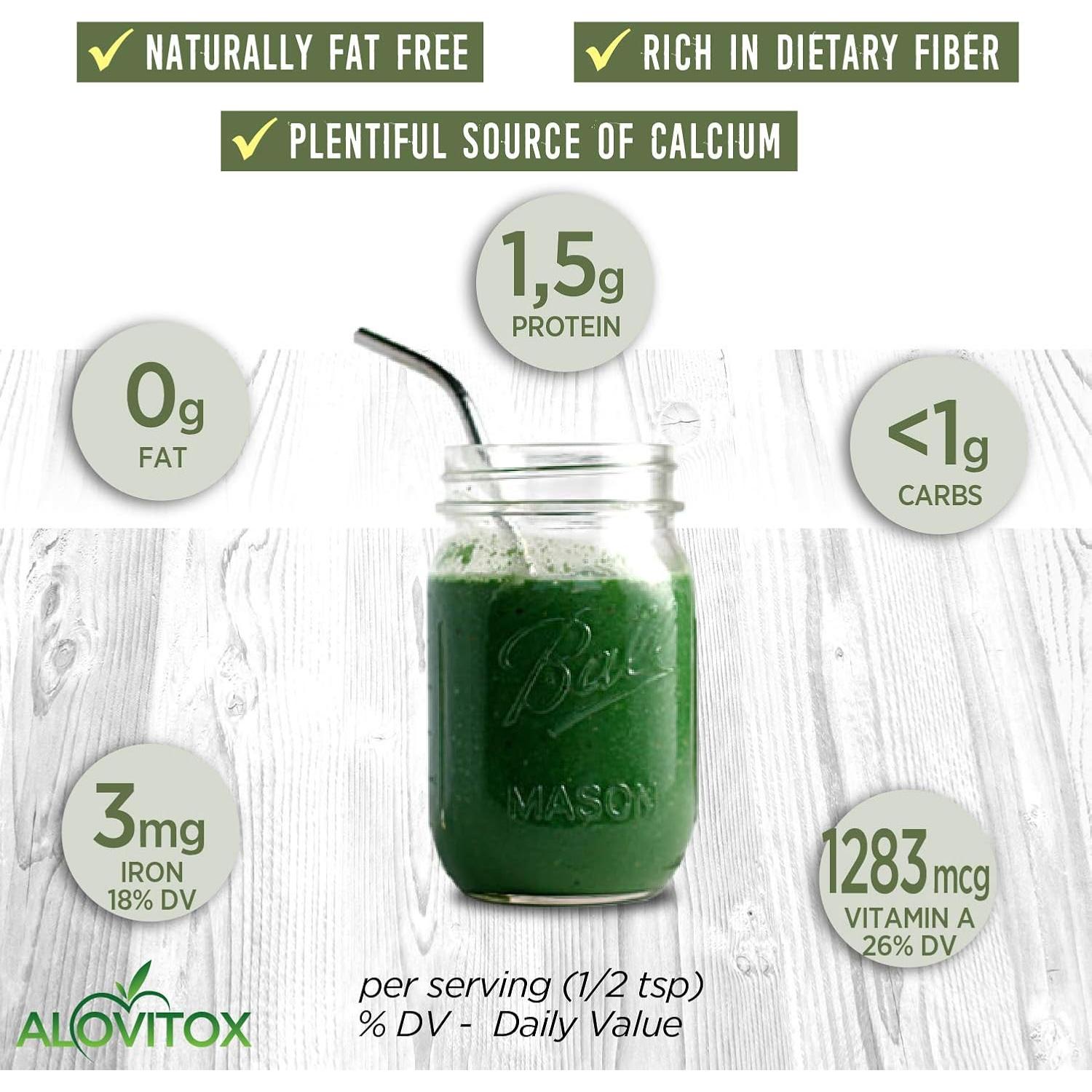 Polvo de Jugo de Cebada Orgánica Alovitox 227 g Antioxidante