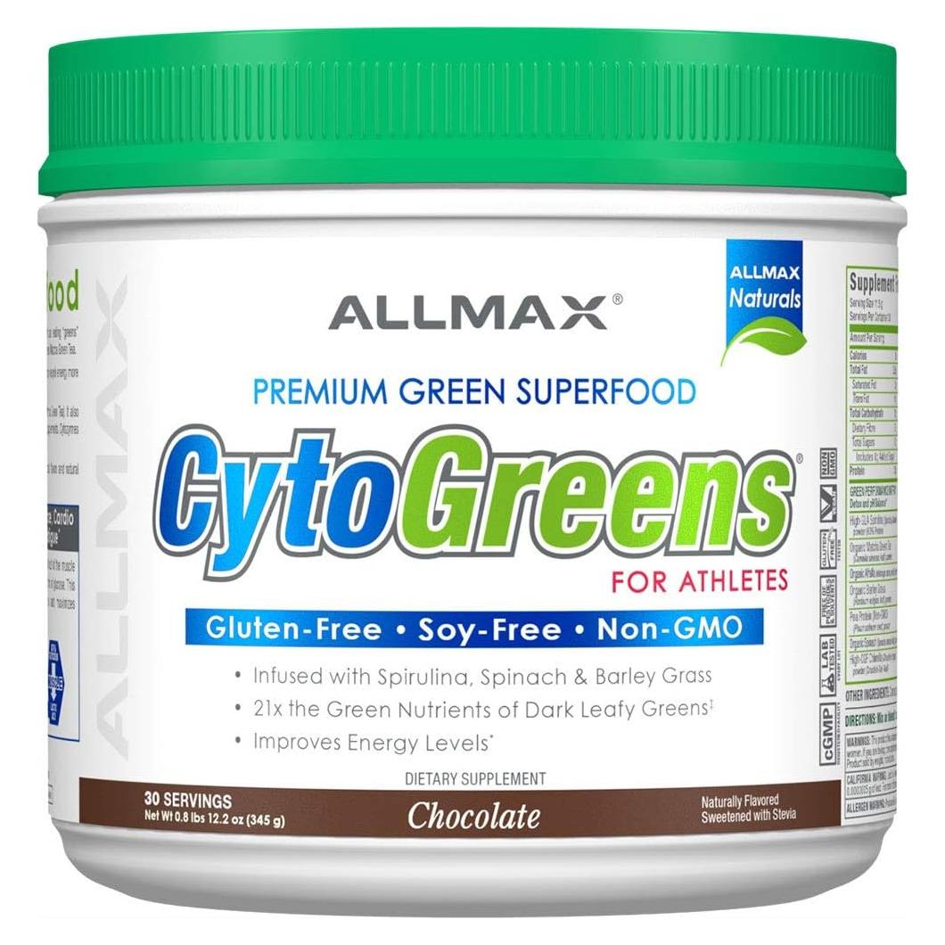 ALLMAX Cytogreens Polvo Super Greens Chocolate 345g Vegano