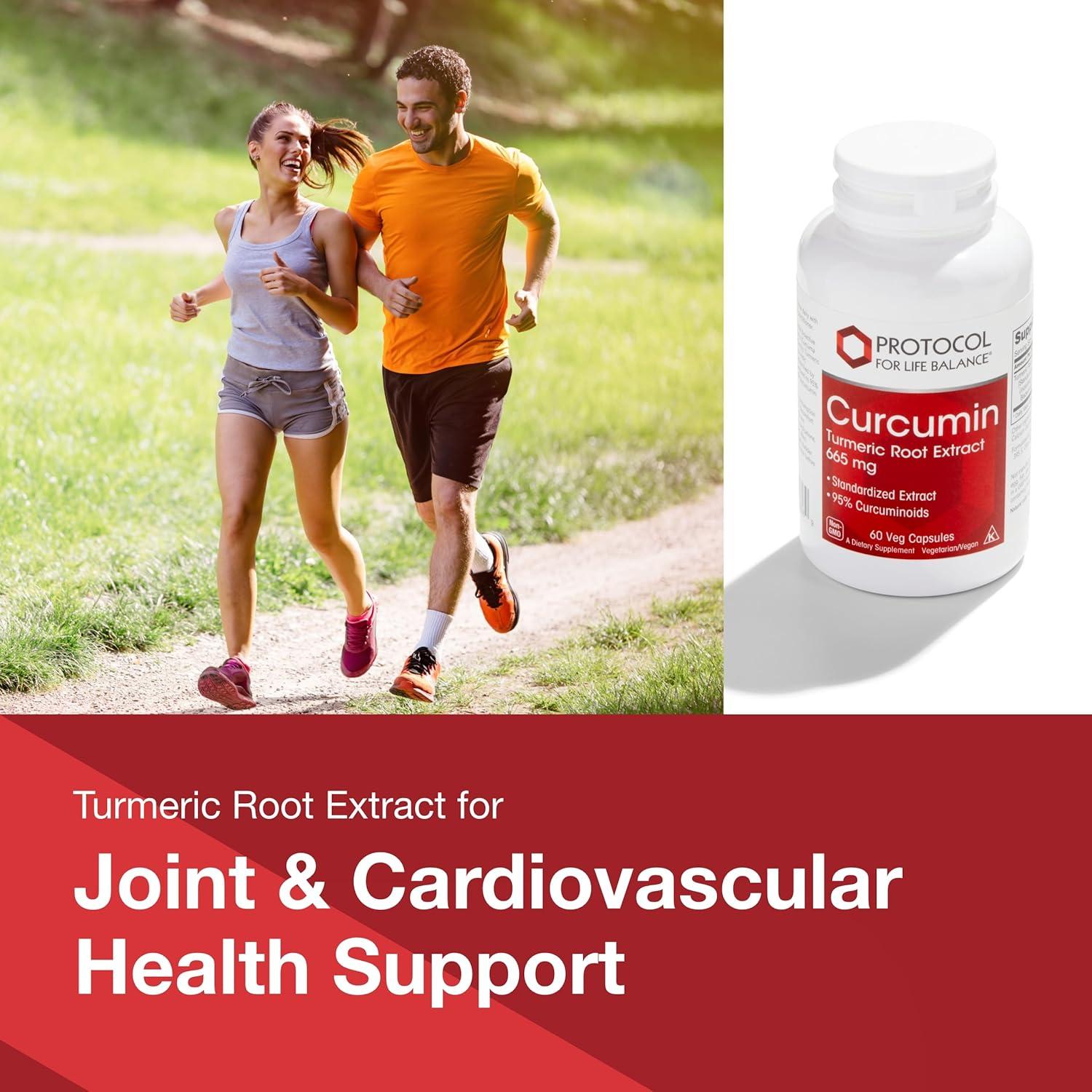 Suplemento de Cúrcuma Curcumina 665 mg - Protocolo Vida - 60 Cápsulas