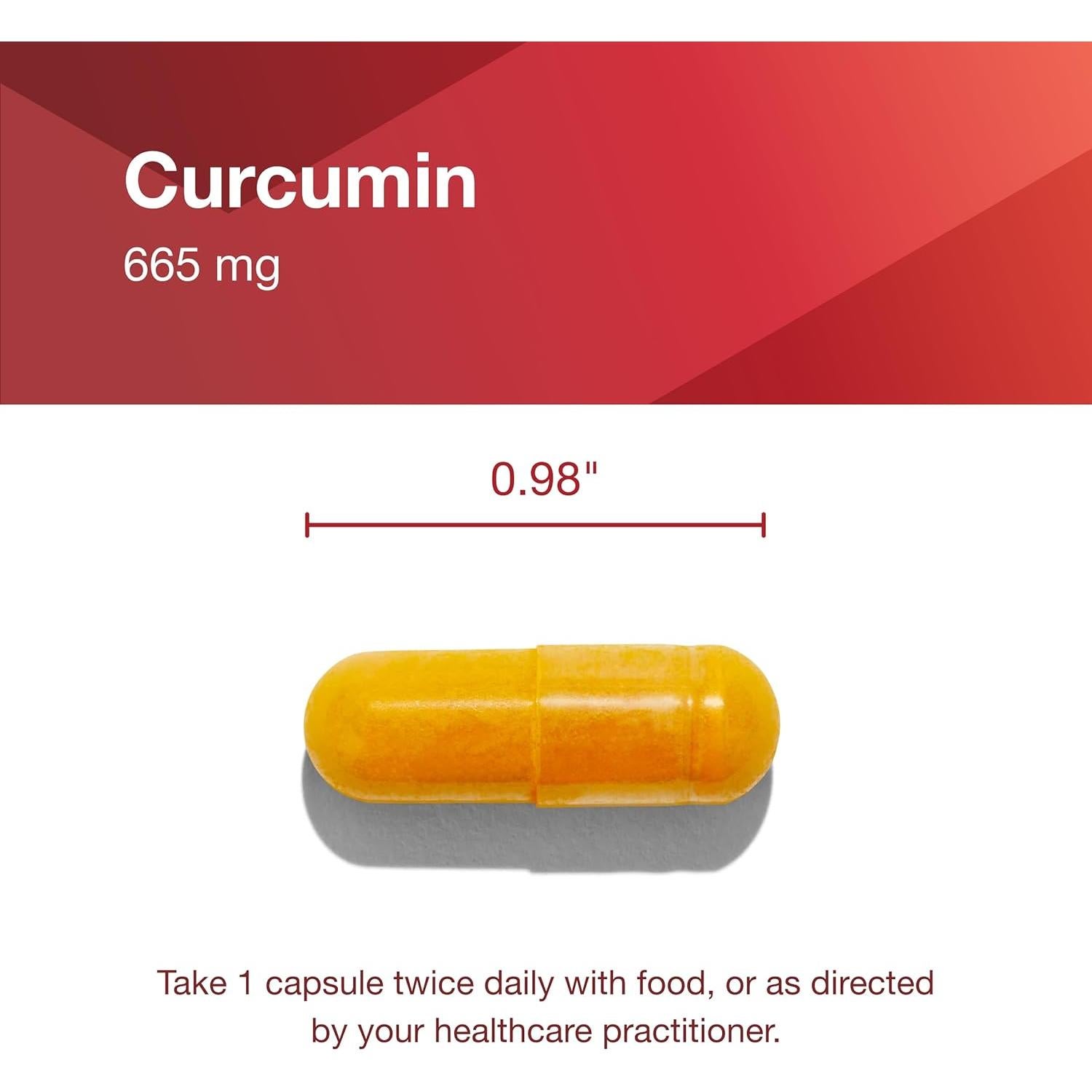 Suplemento de Cúrcuma Curcumina 665 mg - Protocolo Vida - 60 Cápsulas