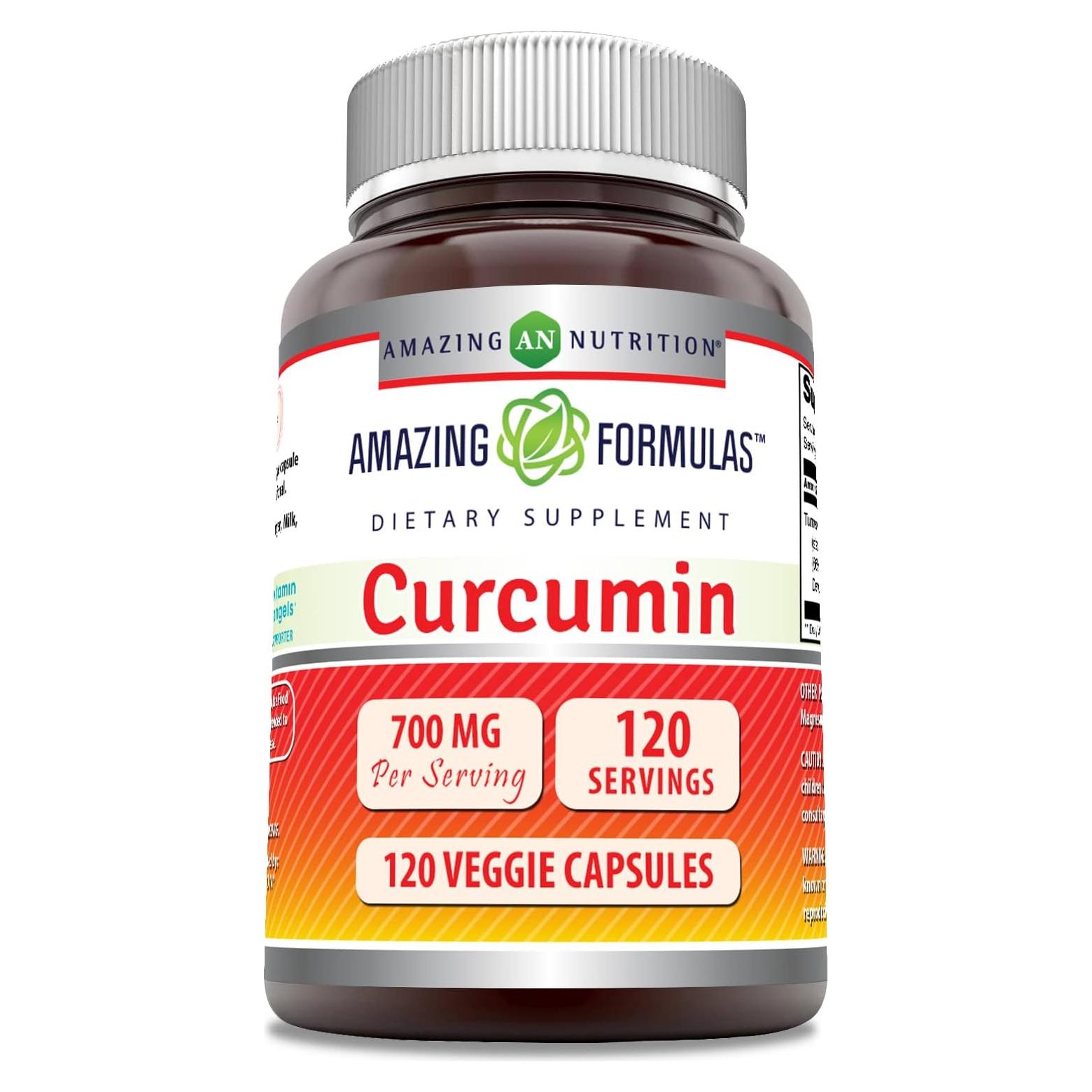 Suplemento de Curcumina 700 Mg Nutrición Asombrosa 120 Cápsulas