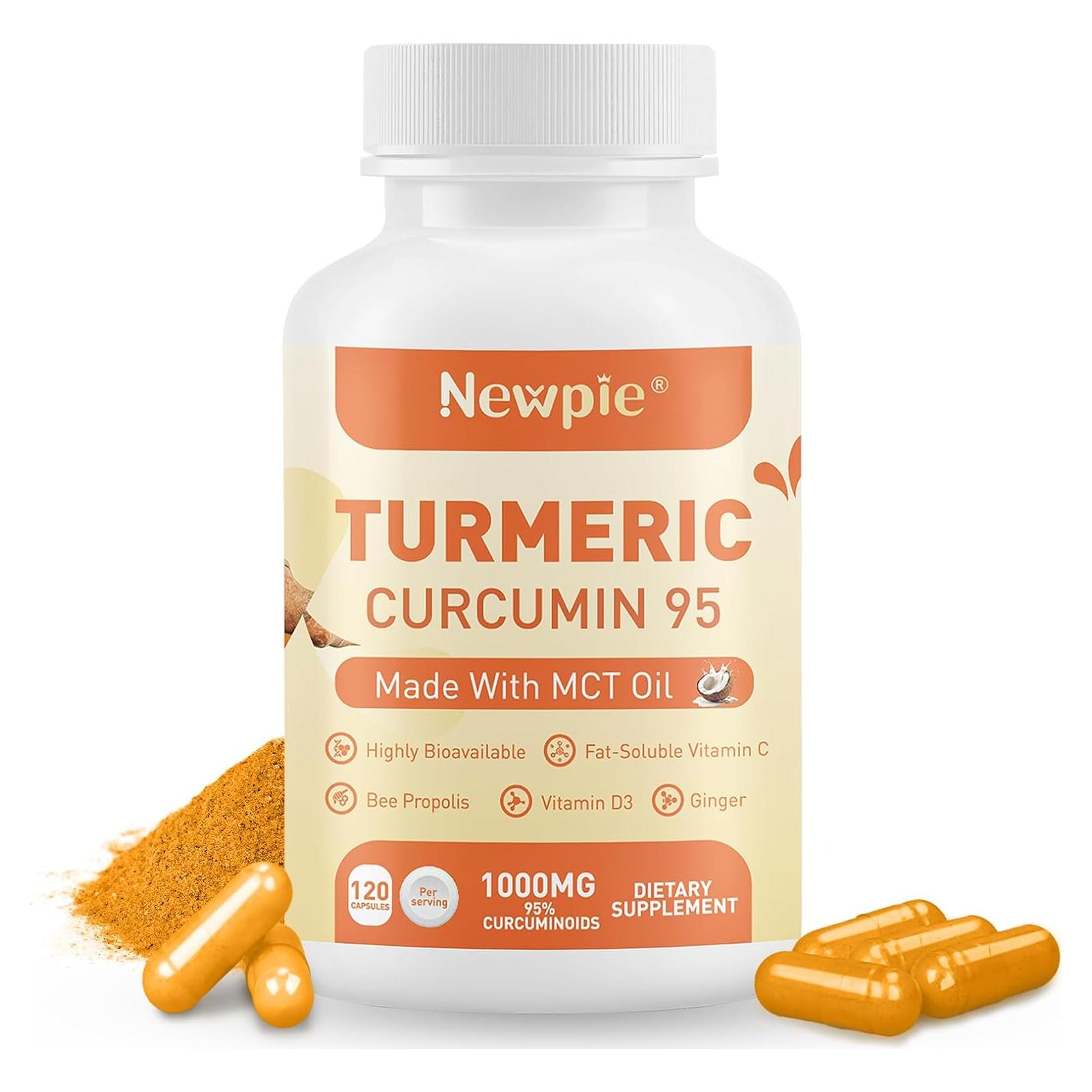 Suplemento de Cúrcuma y Curcumina Newpie 120 Cápsulas 1000mg