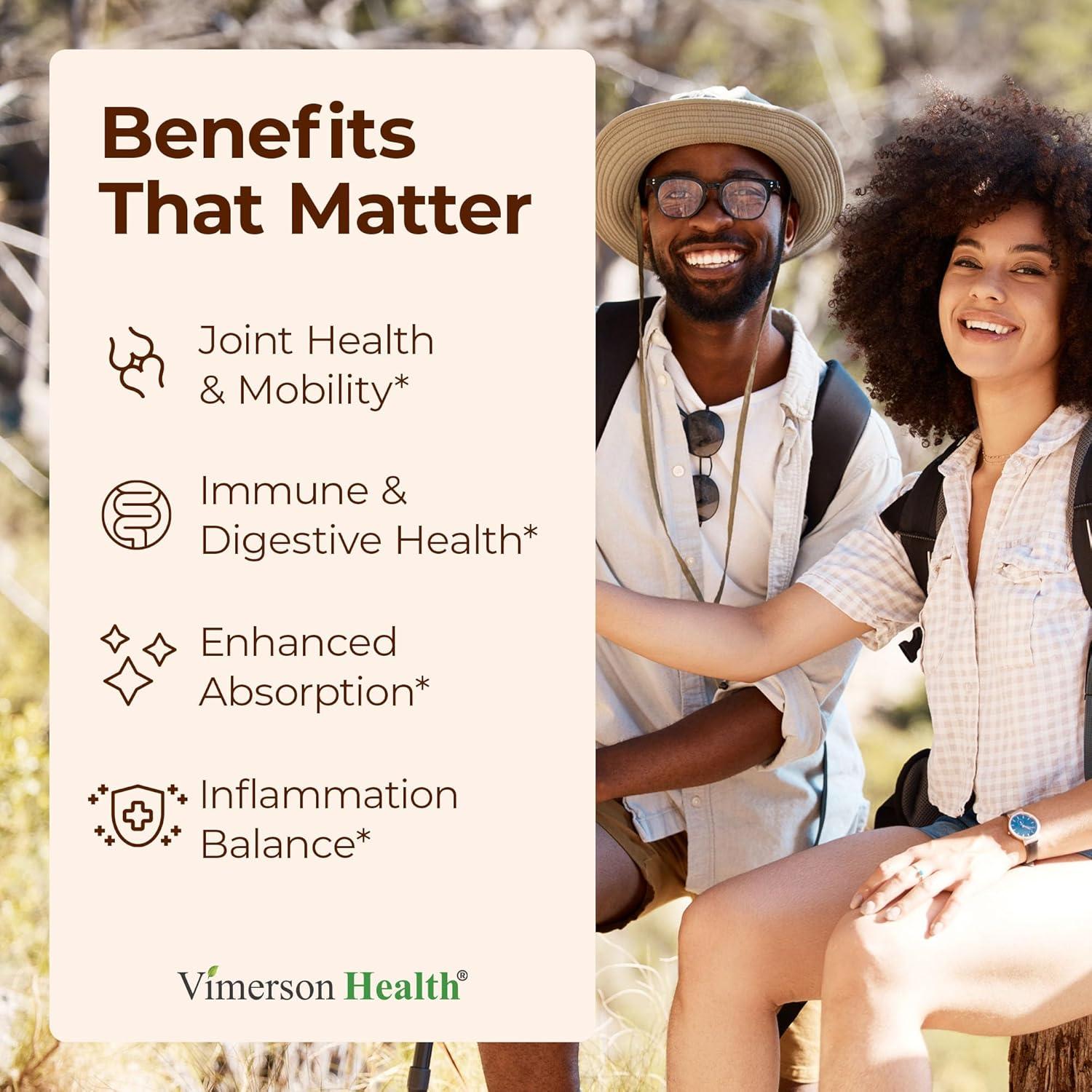 Suplemento de Cúrcuma Boswellia y Curcumina 2 en 1 - Vimerson Health