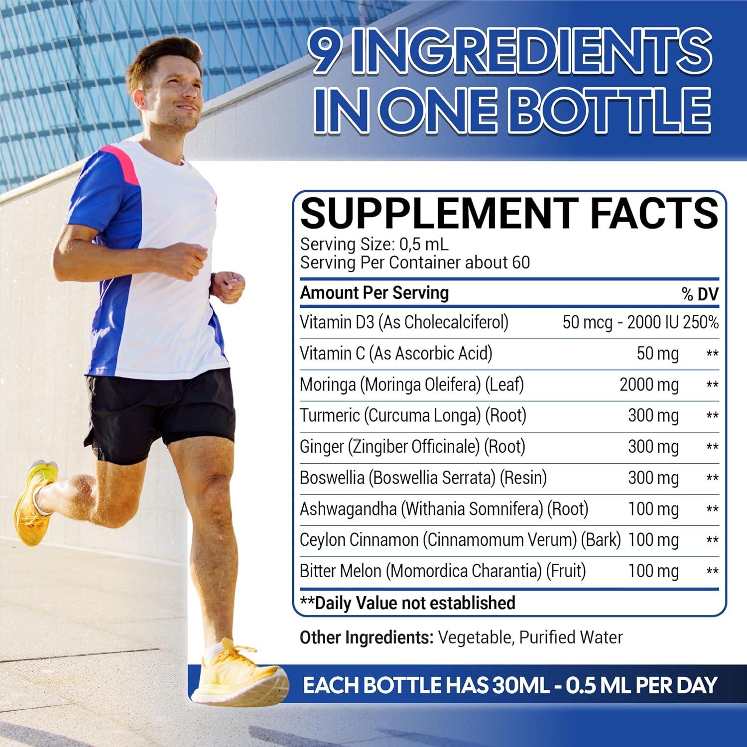 Suplemento de Moringa 9en1 Mecisco con Jengibre y Vitamina D3 - 30ml