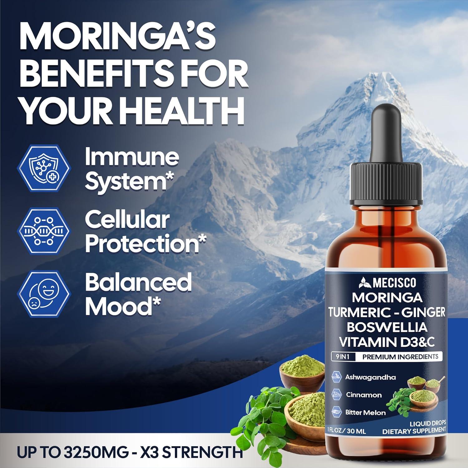 Suplemento de Moringa 9en1 Mecisco con Jengibre y Vitamina D3 - 30ml