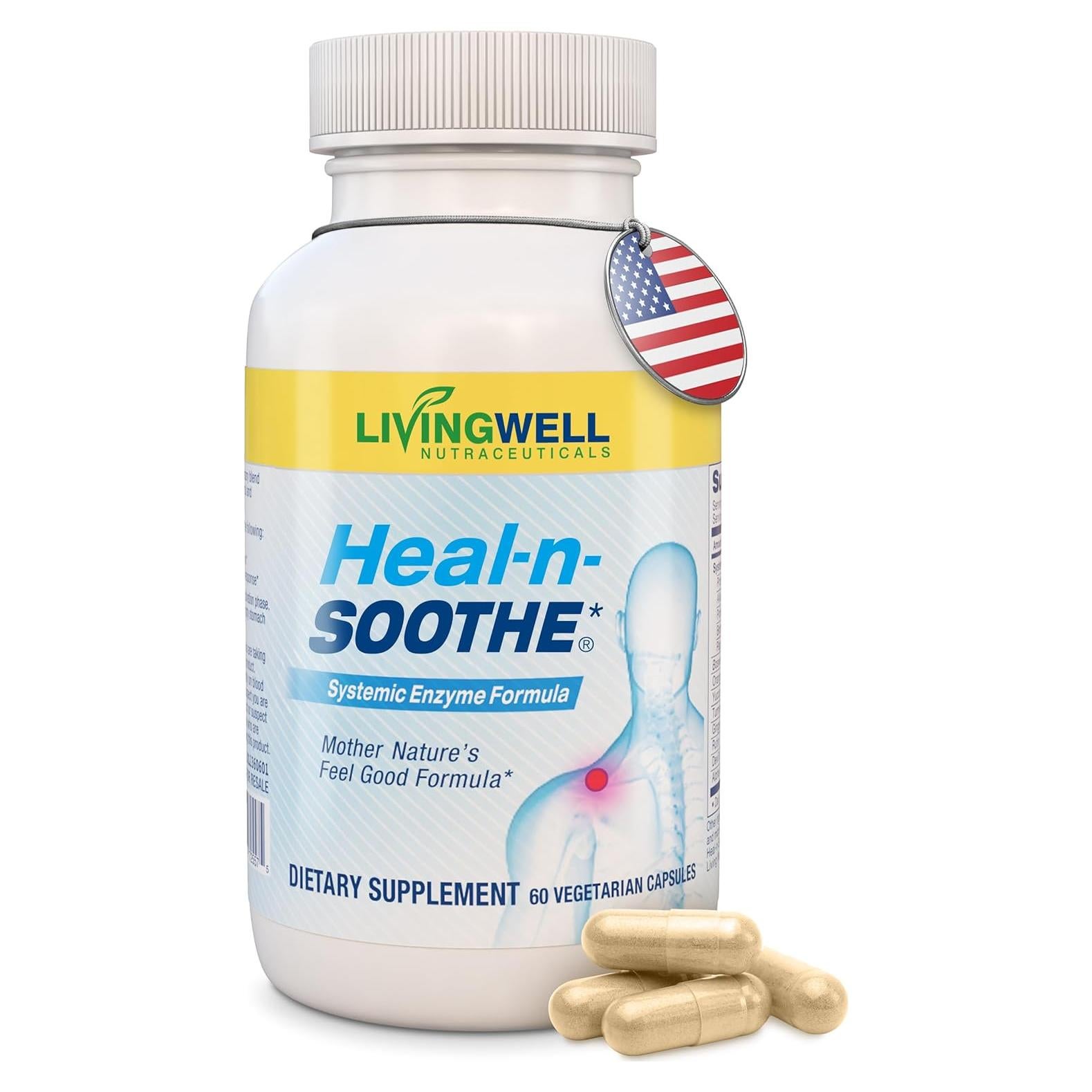 Heal-n-Soothe Suplemento Articular 60 Cápsulas - Alivio Natural