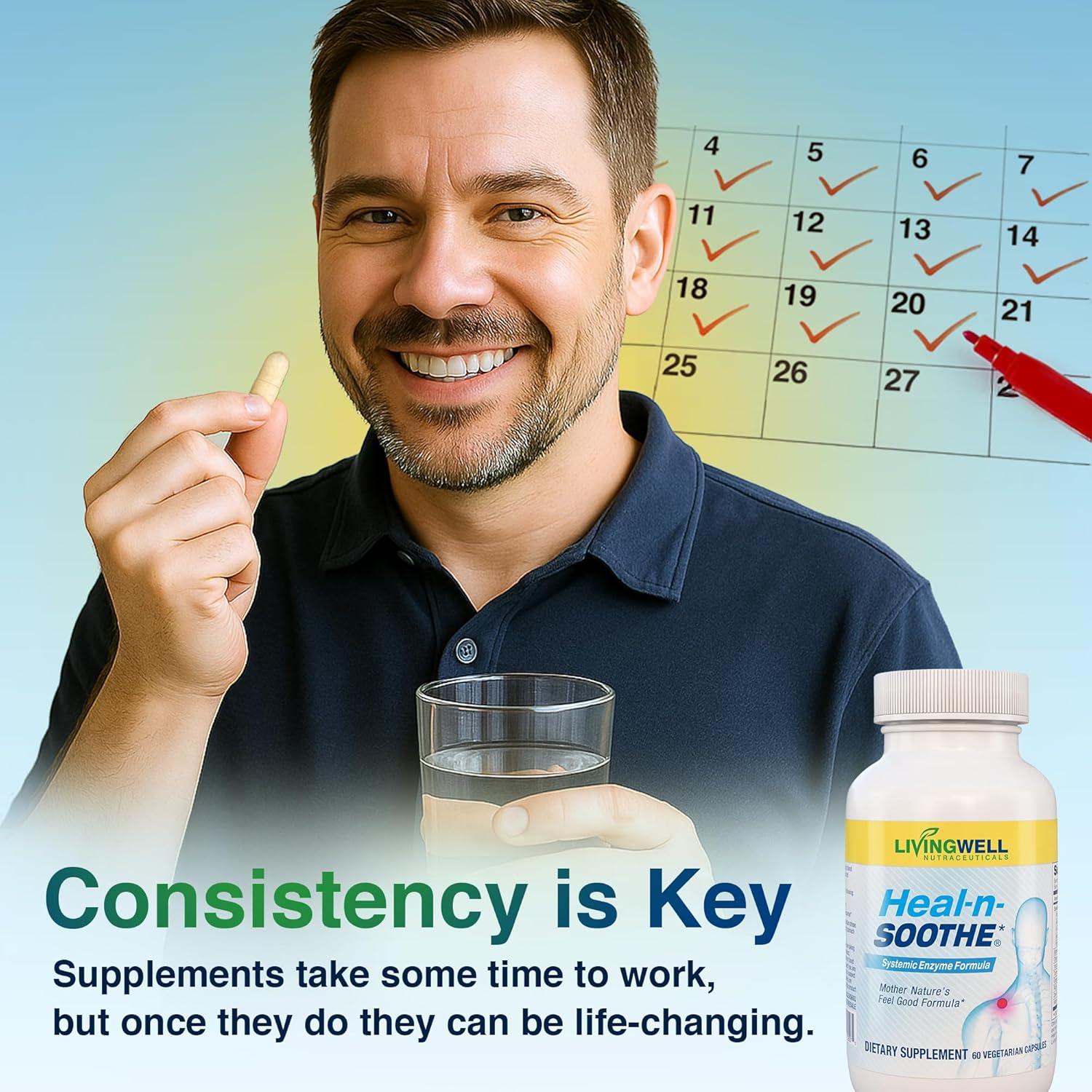 Heal-n-Soothe Suplemento Articular 60 Cápsulas - Alivio Natural