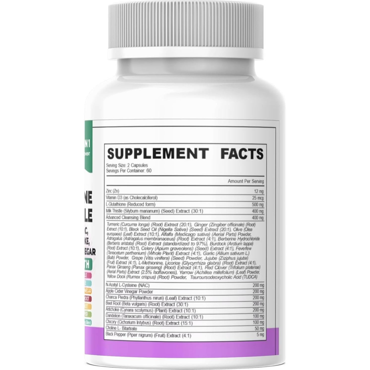 Suplemento de Glutatión y Cardo Mariano AyBet 32-en-1