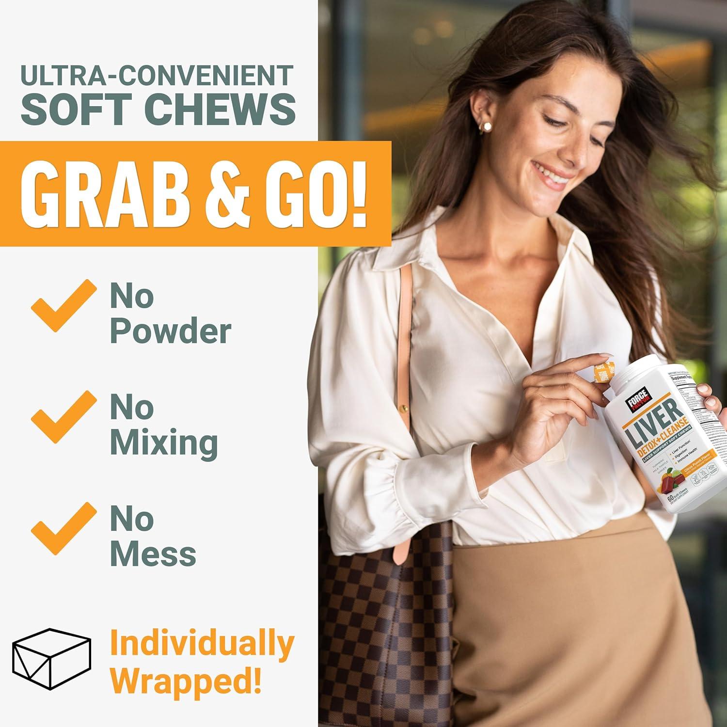 Caramelos Blandos Force Factor Detoxificación Hígado 60 Unidades