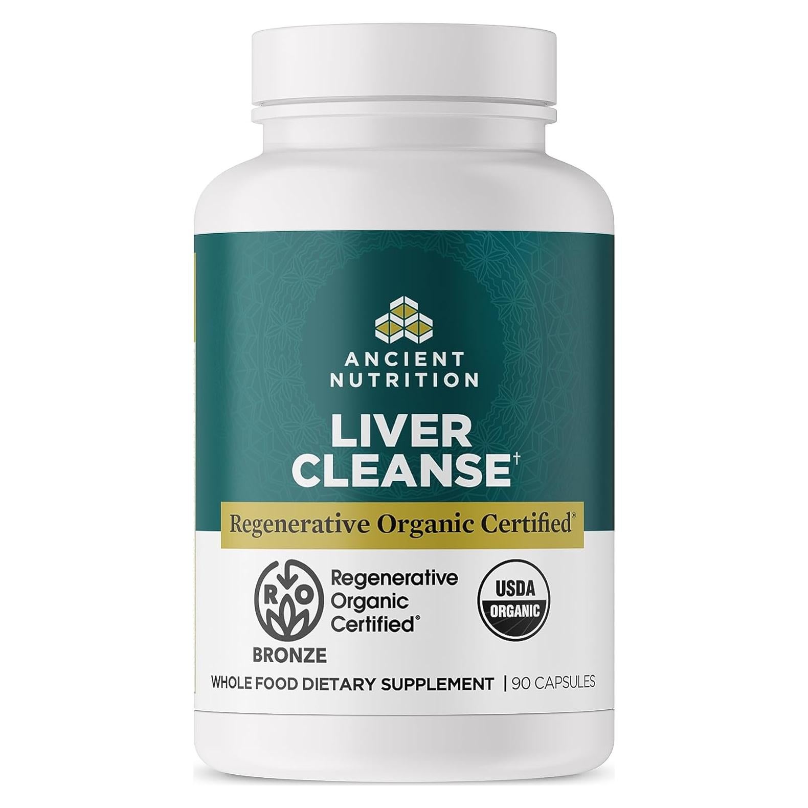 Suplemento de Limpieza de Hígado Ancient Nutrition 90 Cápsulas