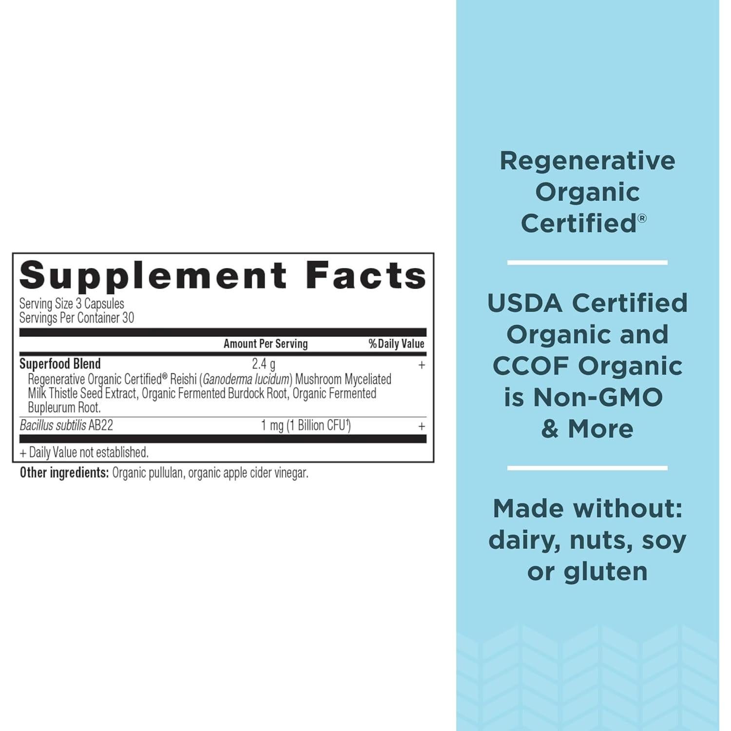 Suplemento de Limpieza de Hígado Ancient Nutrition 90 Cápsulas