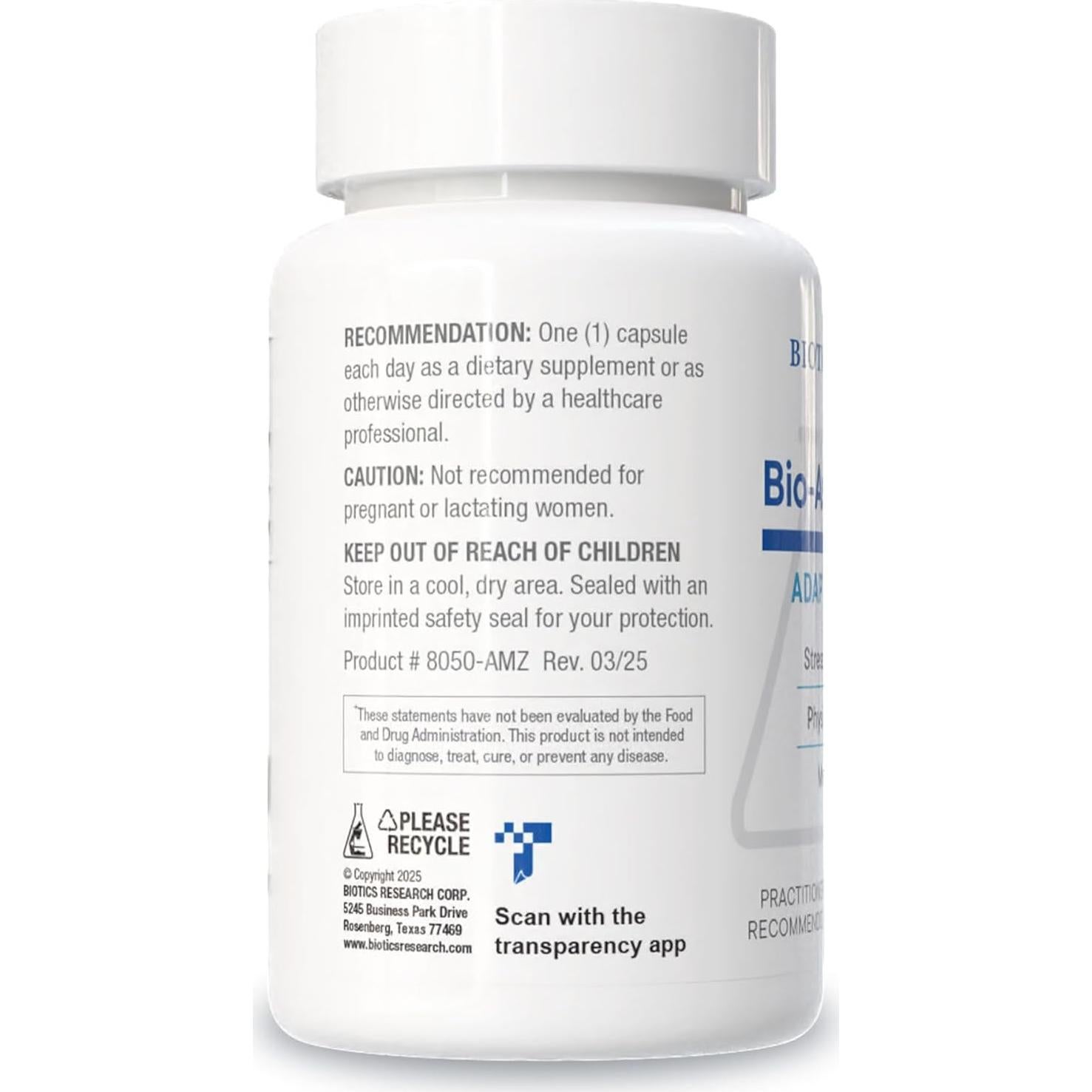 Cápsulas de Ashwagandha Biotics Research 300mg - 60 Unidades