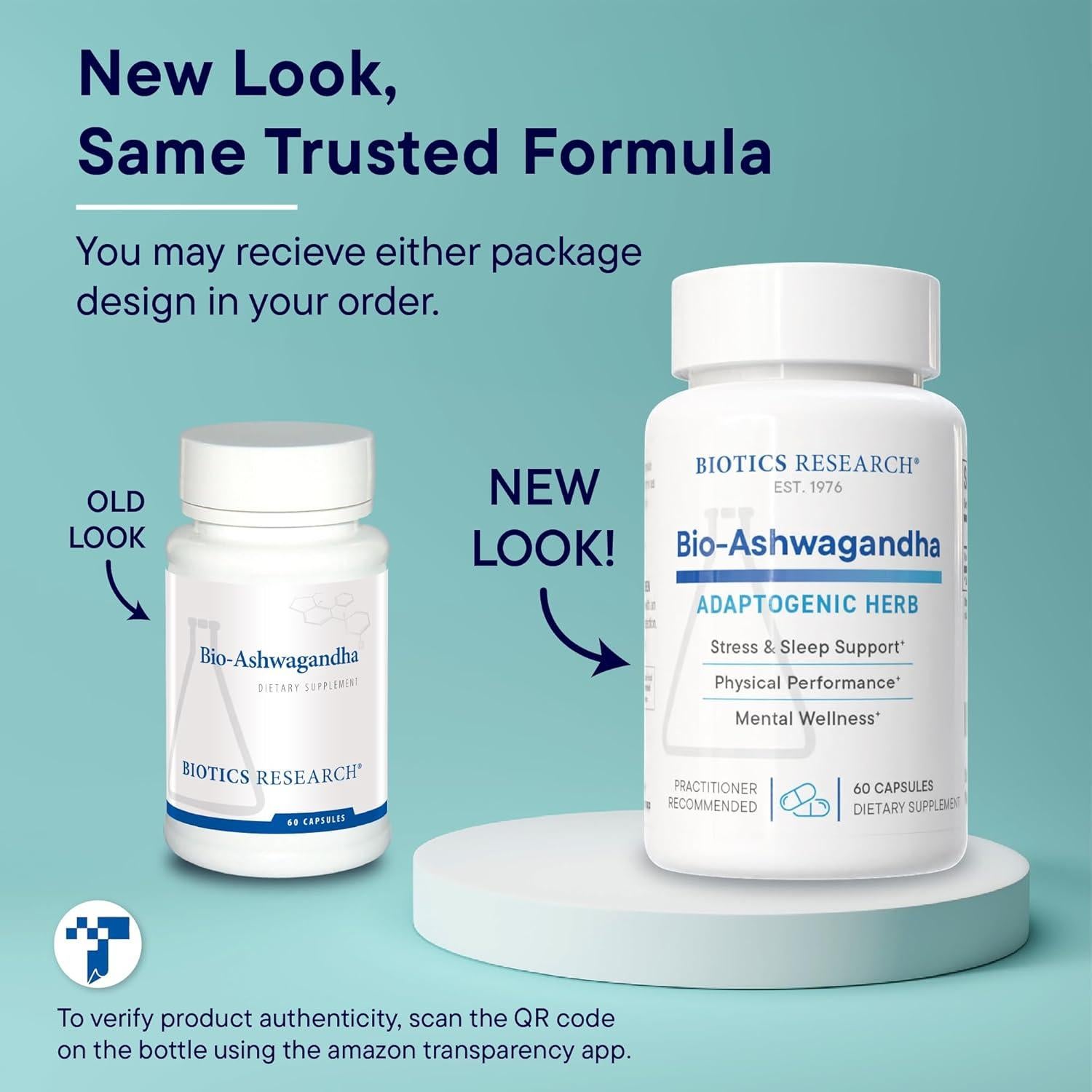 Cápsulas de Ashwagandha Biotics Research 300mg - 60 Unidades