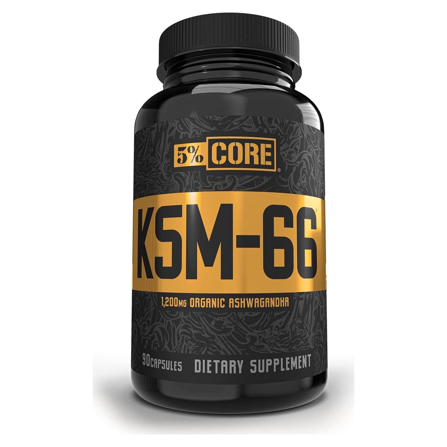 5% Nutrition KSM-66 Ashwagandha 1200mg Orgánico 90 Cápsulas