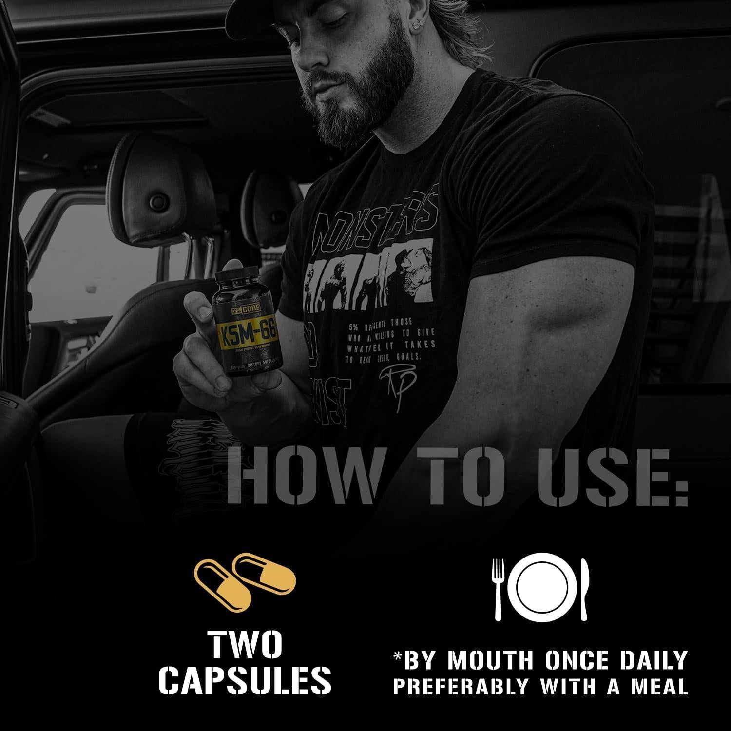 5% Nutrition KSM-66 Ashwagandha 1200mg Orgánico 90 Cápsulas