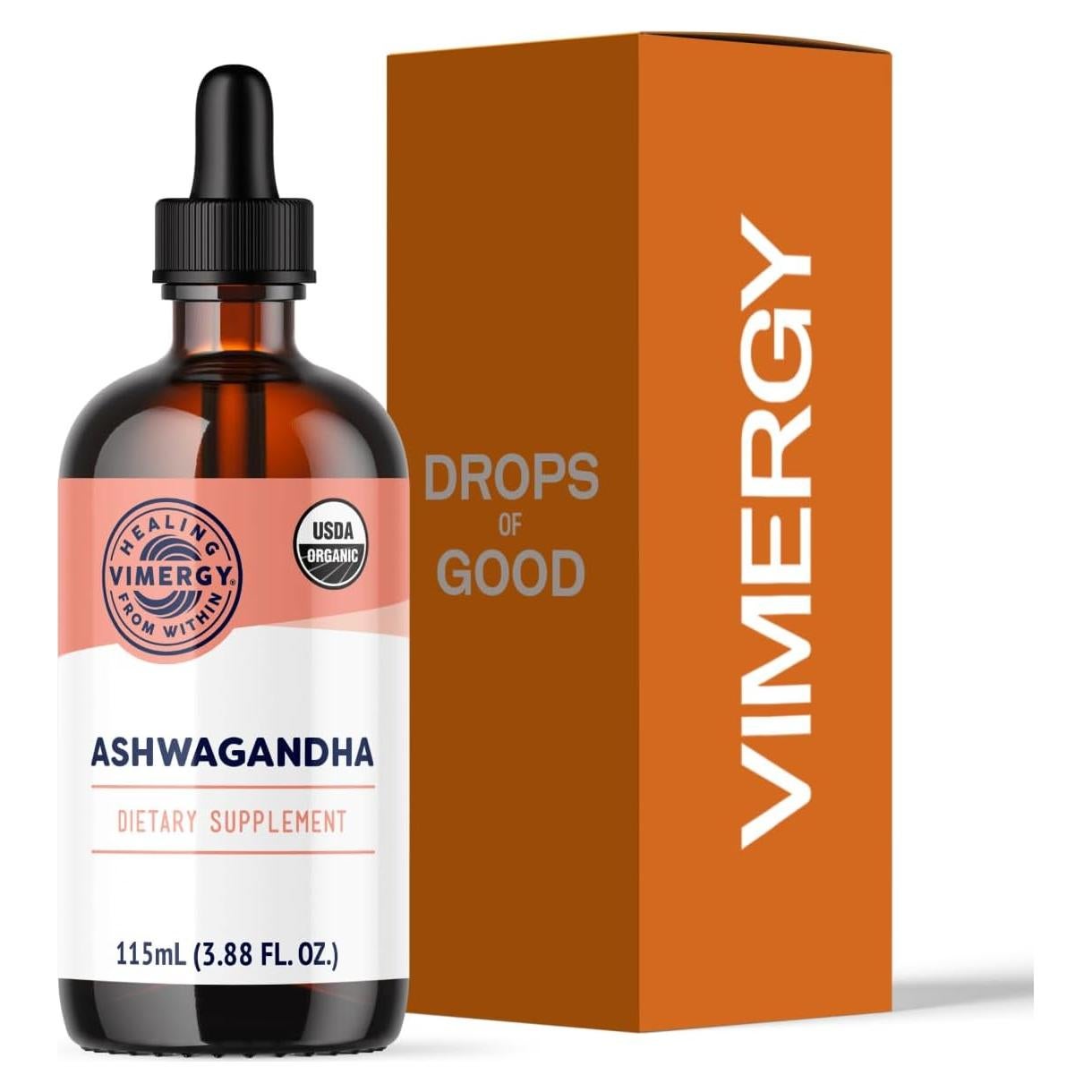Extracto Líquido de Ashwagandha VIMERGY 115 ml - Vegano y Orgánico
