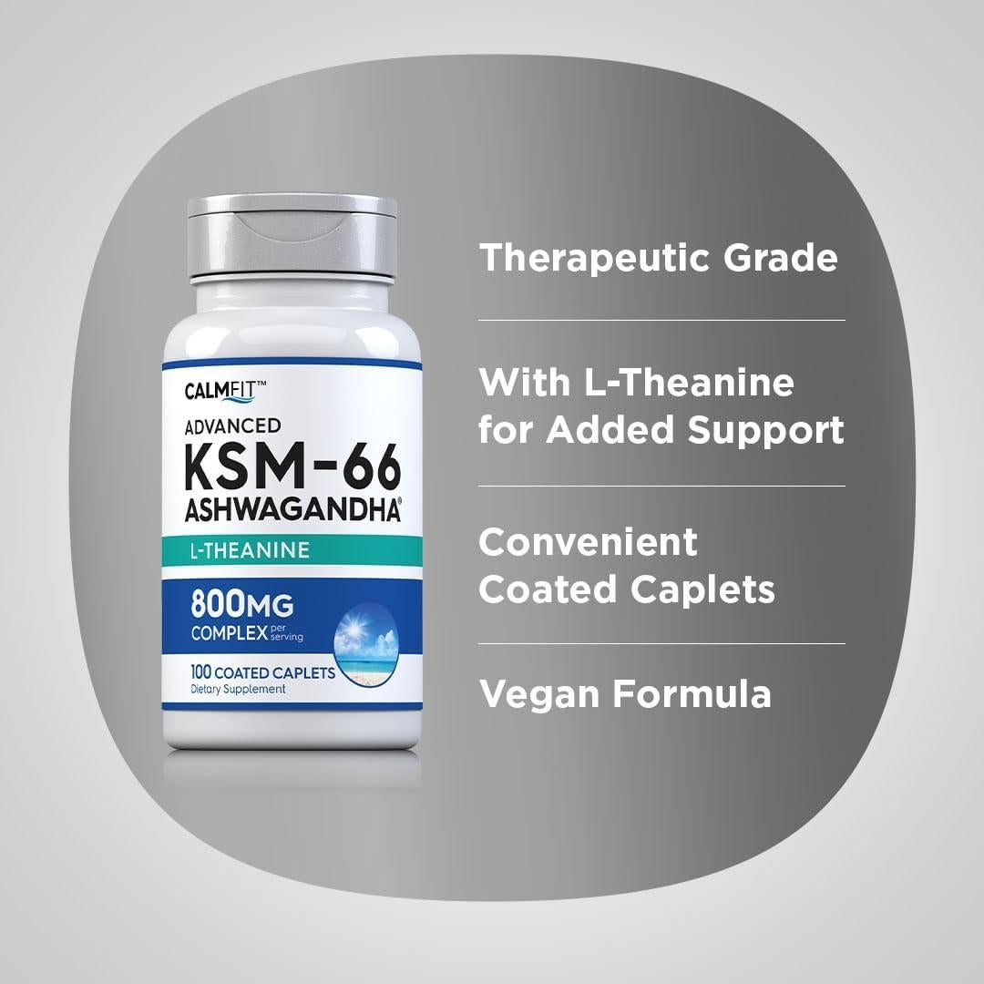 Suplemento Ashwagandha KSM-66 Piping Rock 800mg 100 Comprimidos