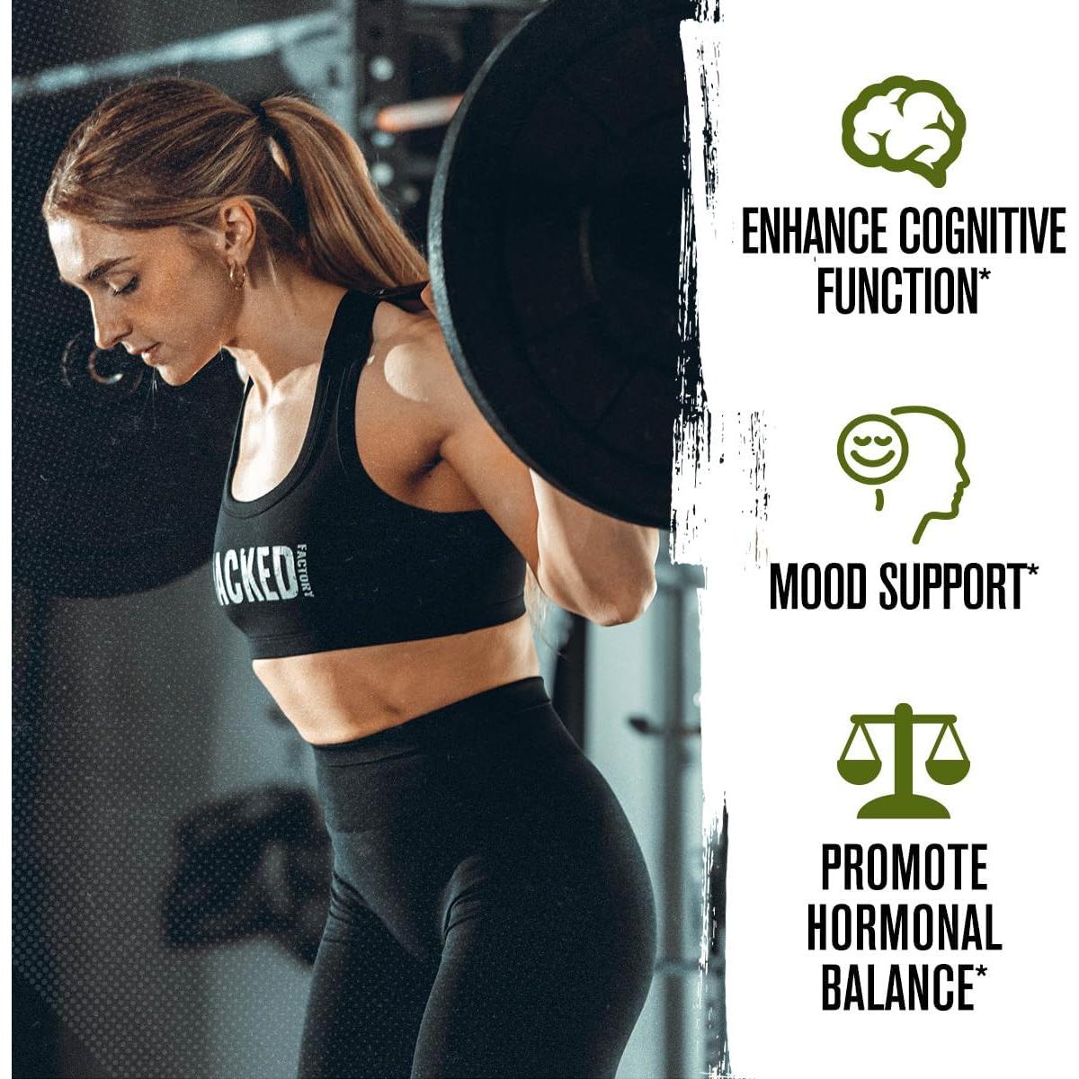 Gomitas KSM-66 Ashwagandha Jacked Factory 600mg 120 unidades