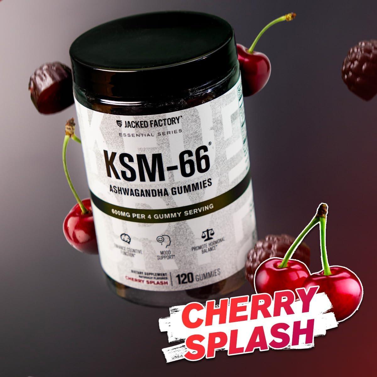 Gomitas KSM-66 Ashwagandha Jacked Factory 600mg 120 unidades