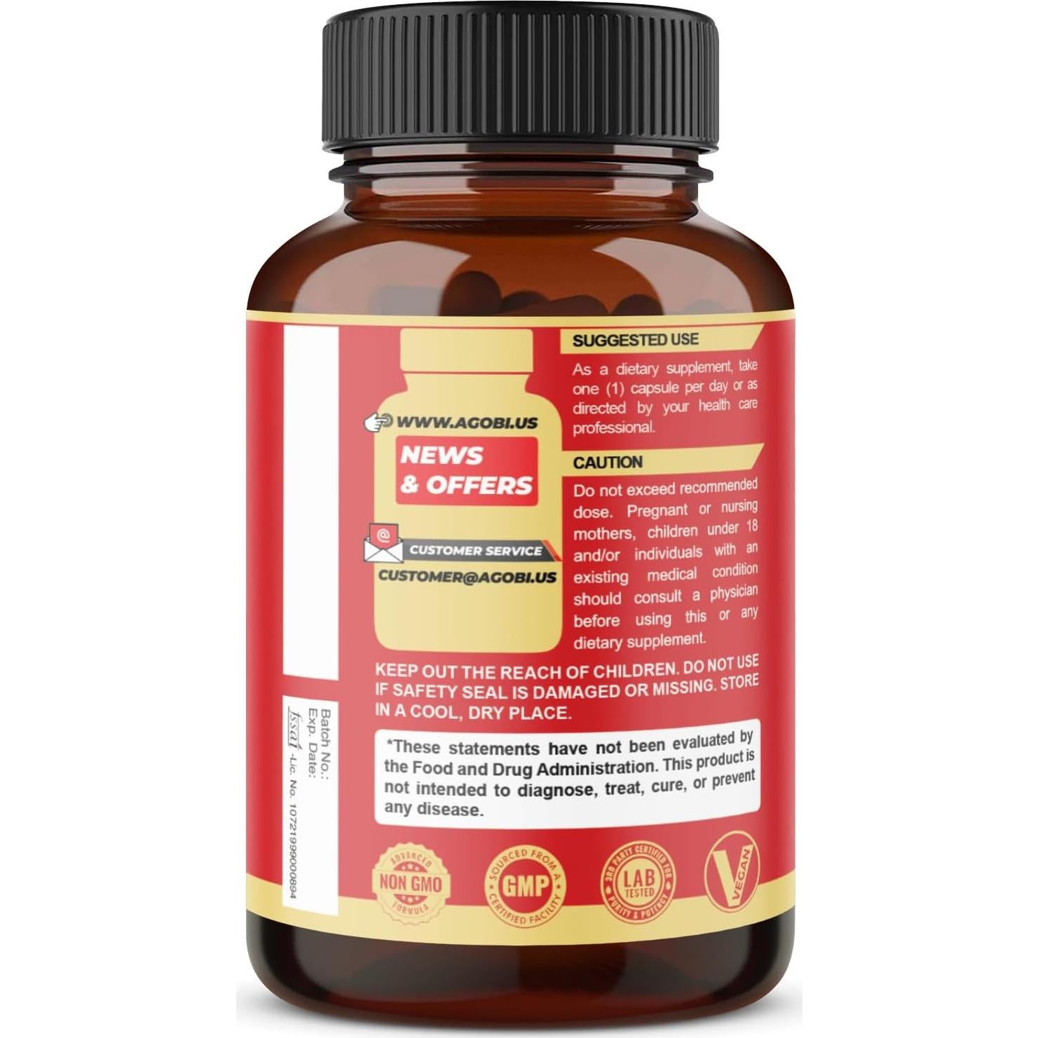 Suplemento de Ashwagandha Agobi 5200mg 60 Cápsulas 3 Paquetes