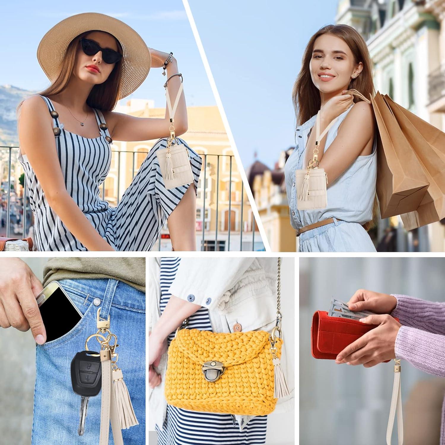 Billetera de Muñeca RFID Beige para Mujeres - JND1818