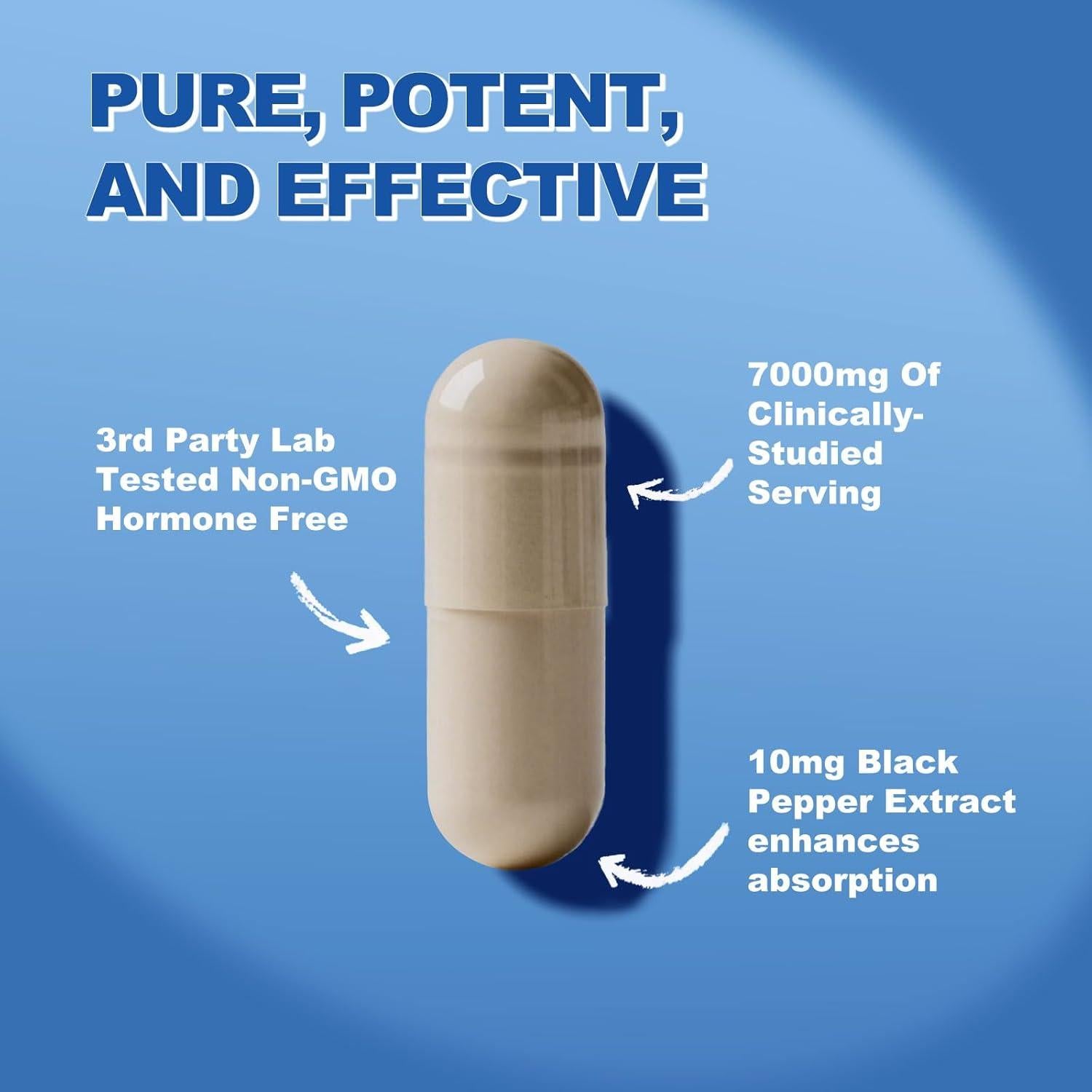 Cápsulas de Ashwagandha Orgánica PeakVigor 7000mg 120 Unidades