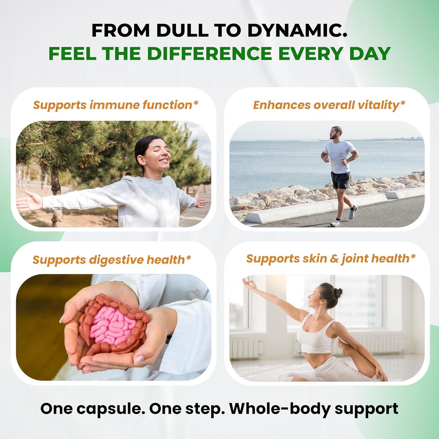 Cápsulas de Musgo Marino Orgánico Ultra Herbs 150 Unidades