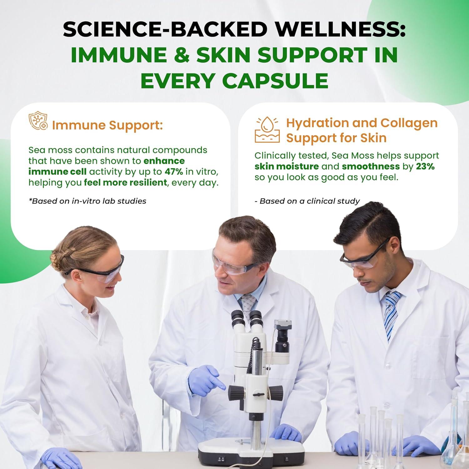 Cápsulas de Musgo Marino Orgánico Ultra Herbs 150 Unidades