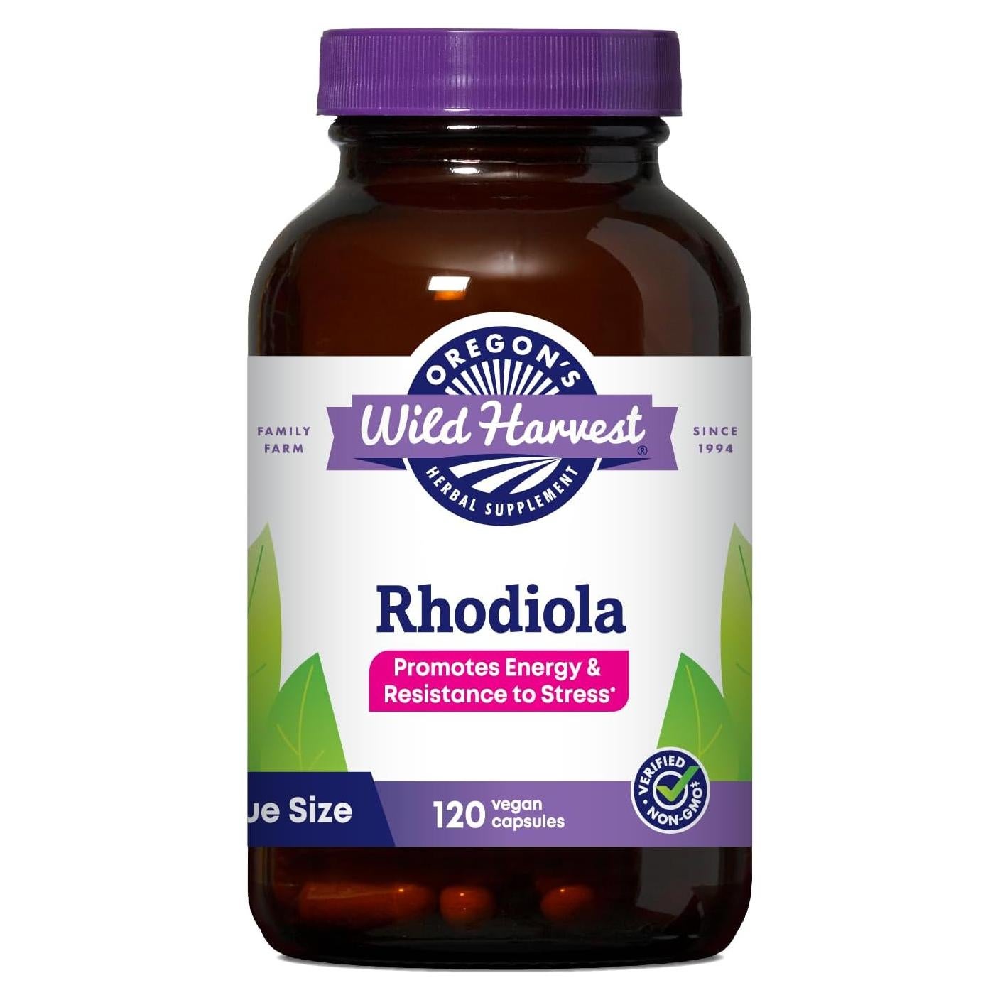 Suplemento de Rhodiola Oregon's Wild Harvest 120 cápsulas