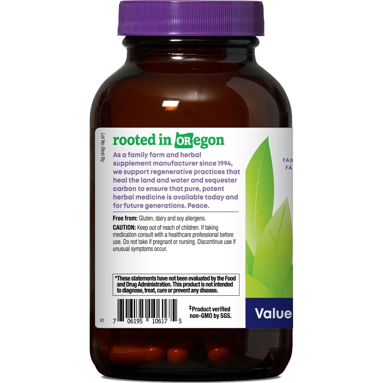 Suplemento de Rhodiola Oregon's Wild Harvest 120 cápsulas