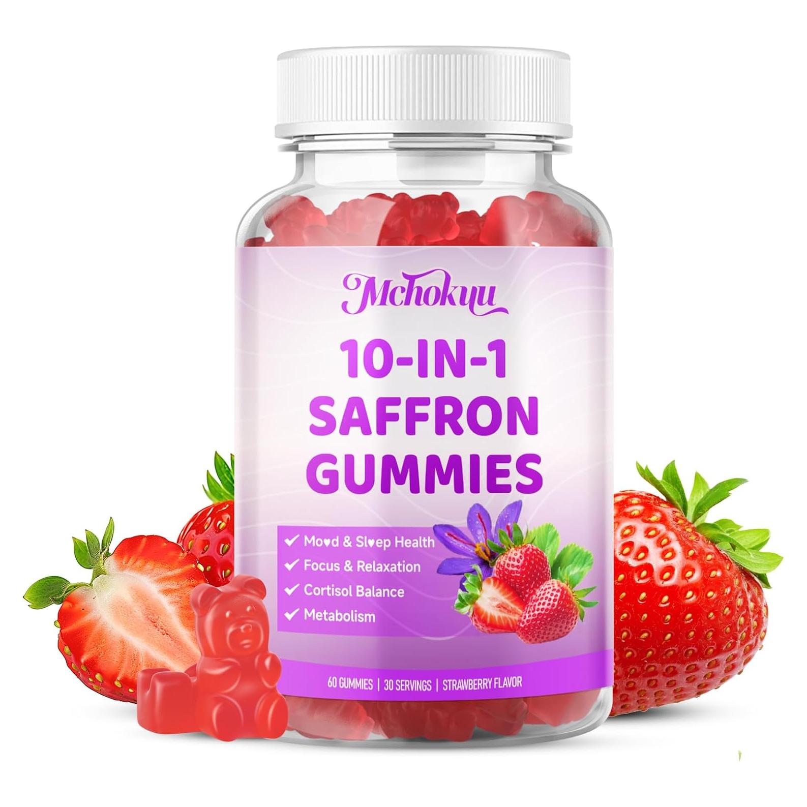 Gomitas de Azafrán Mchokuu 60Ct - Enfoque, Estrés y Relajación