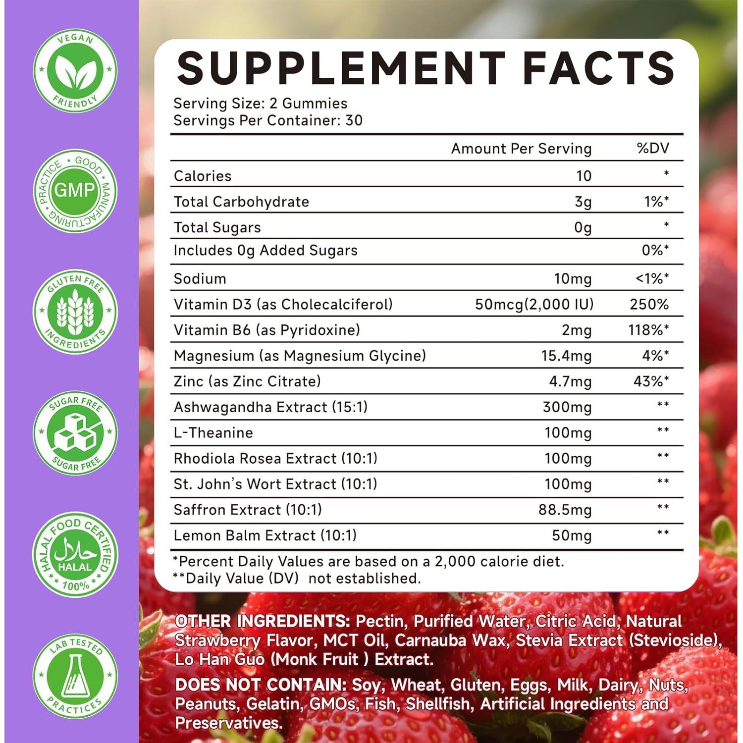 Gomitas de Azafrán Mchokuu 60Ct - Enfoque, Estrés y Relajación