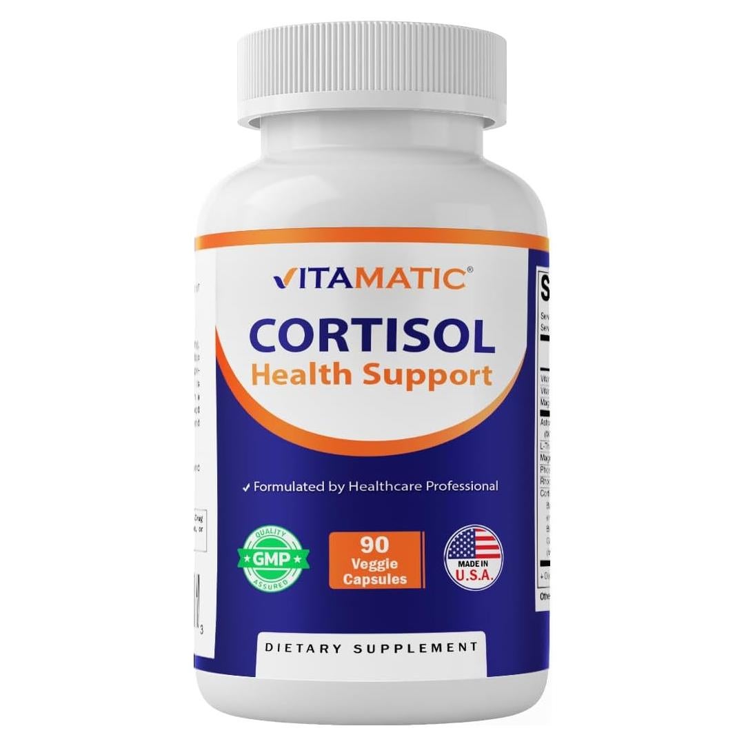 Suplemento Vegano Vitamatic Cortisol - 90 Cápsulas con Adaptógenos