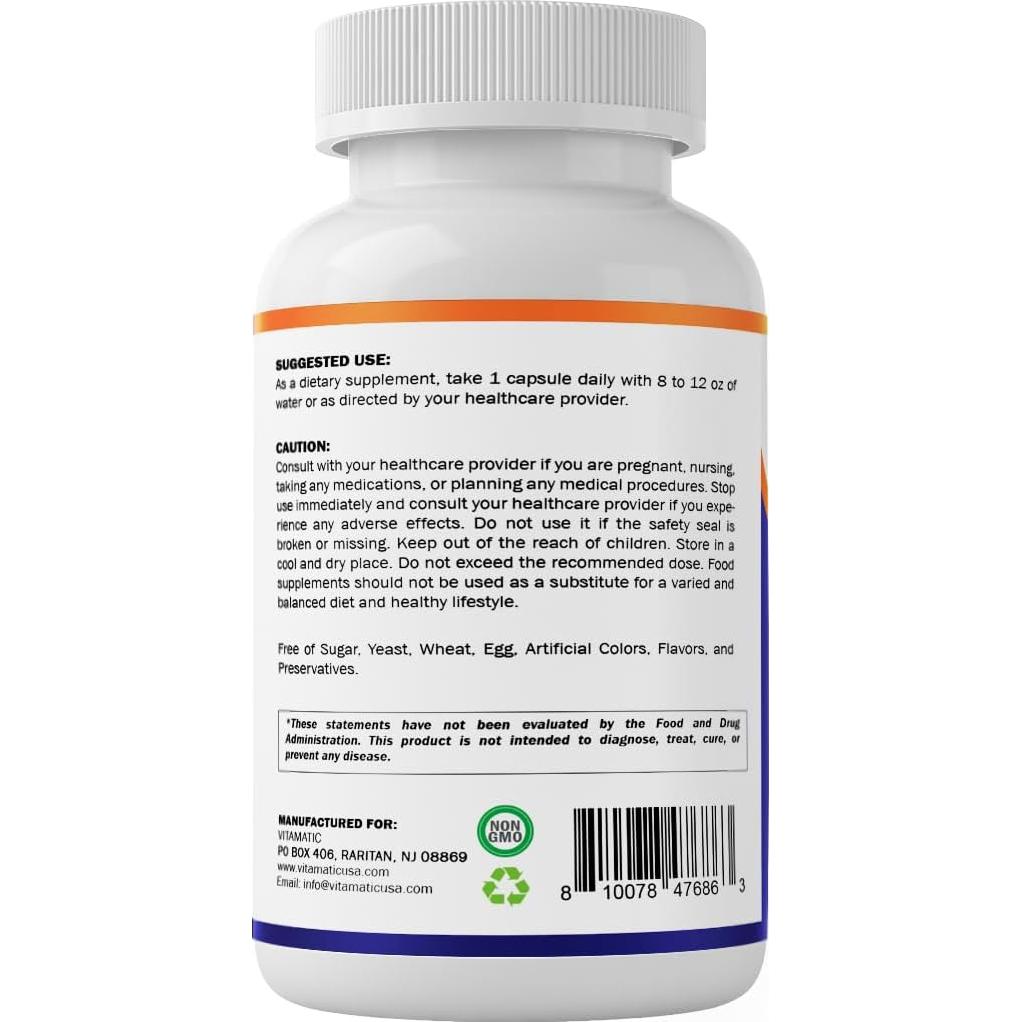 Suplemento Vegano Vitamatic Cortisol - 90 Cápsulas con Adaptógenos