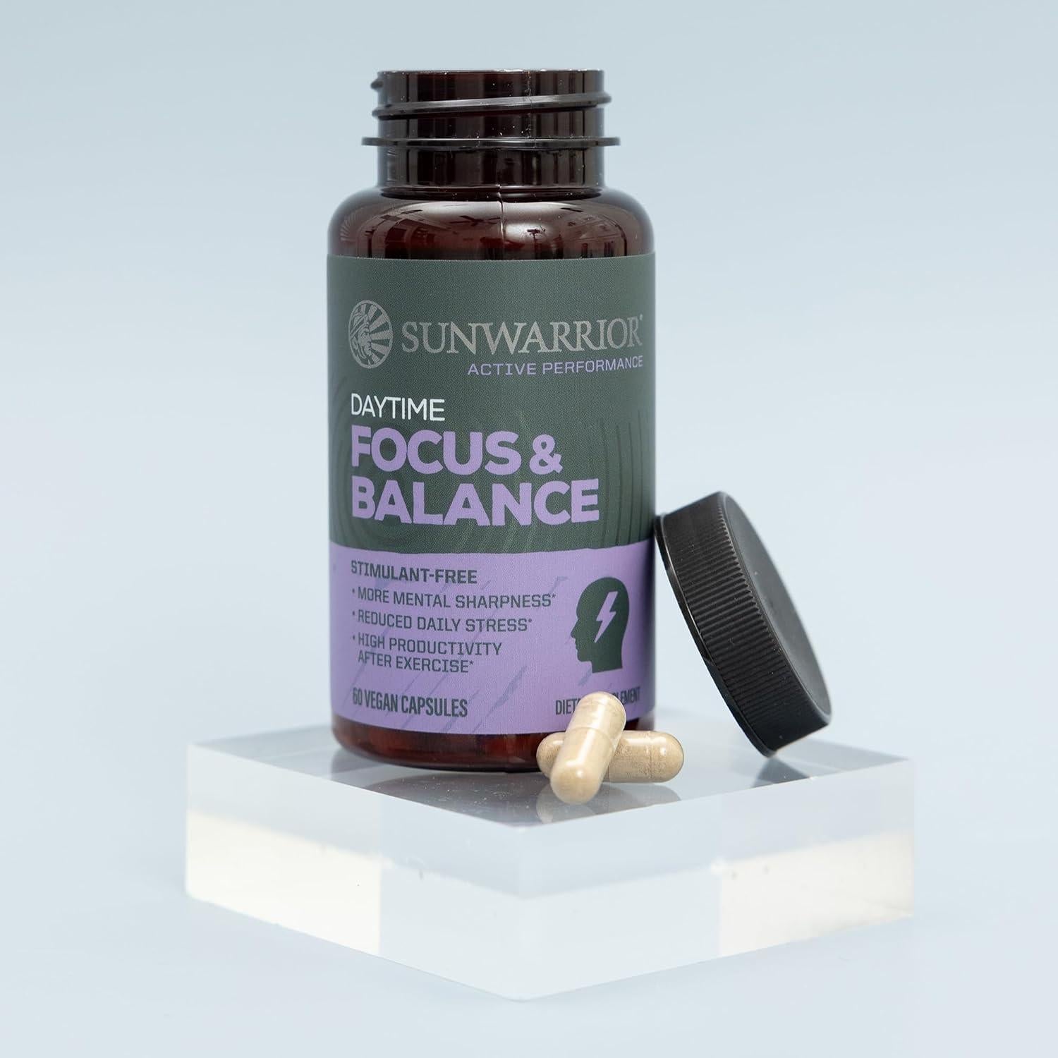 Cápsulas de Enfoque y Equilibrio Sunwarrior 60 Veganas