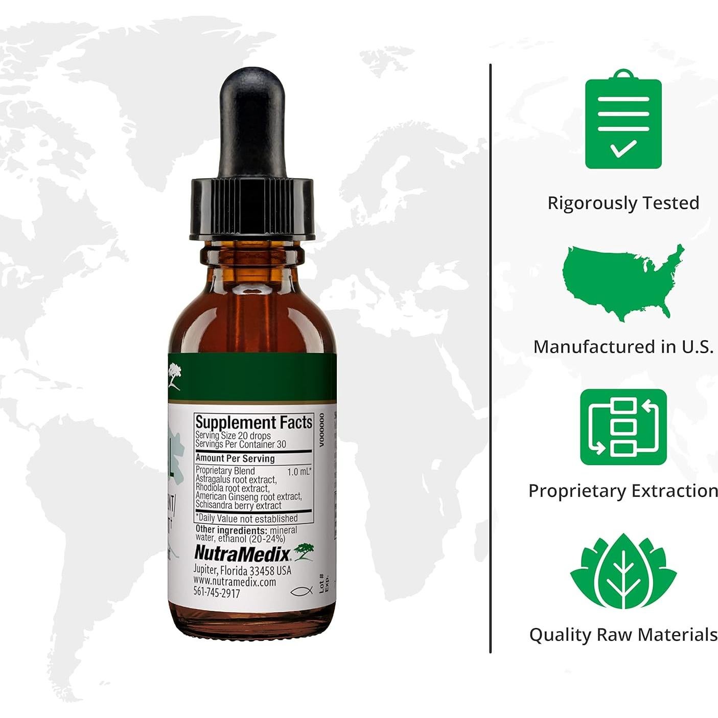 Suplemento Adaptógeno NutraMedix 30ml - Energía y Resistencia