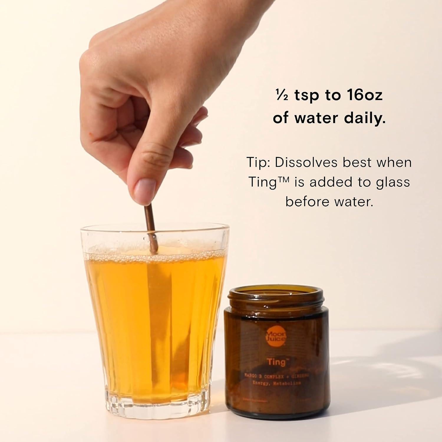 Suplemento en polvo Moon Juice Ting - Complejo B12 y Ginseng 48g