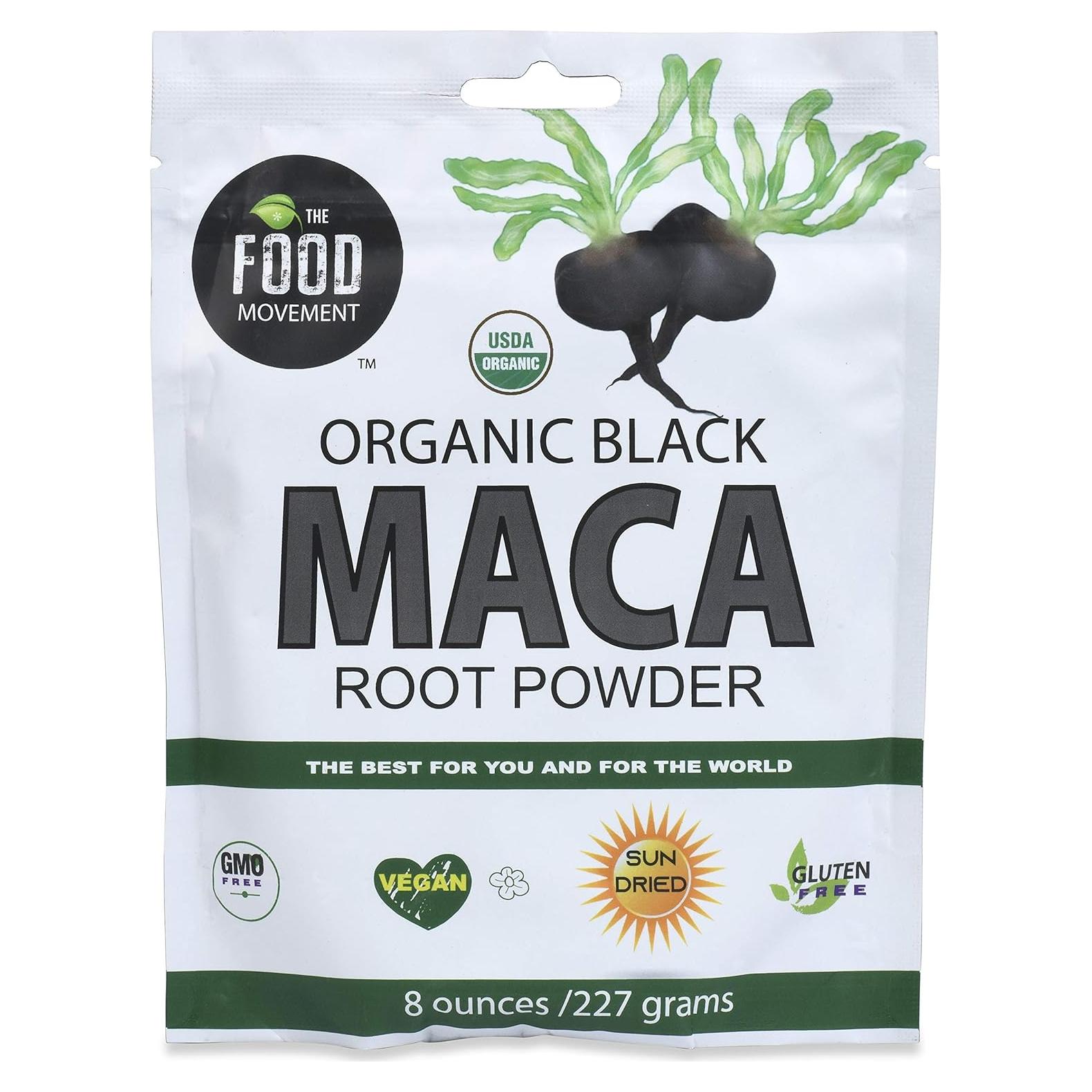 Maca Negra Orgánica 227 g El Movimiento Alimentario - Vegano, Sin Gluten