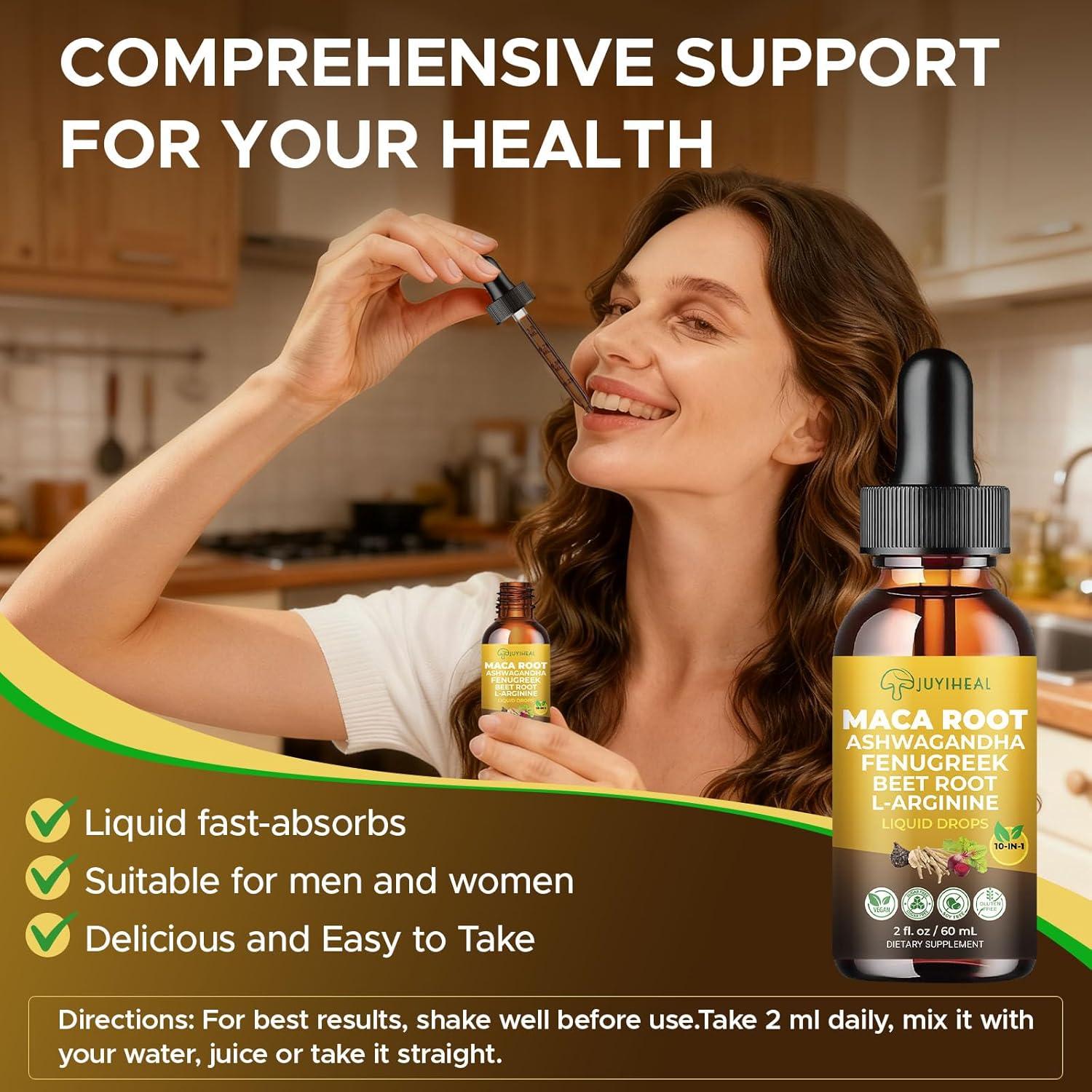 Gotas Líquidas de Raíz de Maca JUYIHEAL 59 ml - Suplemento Salud