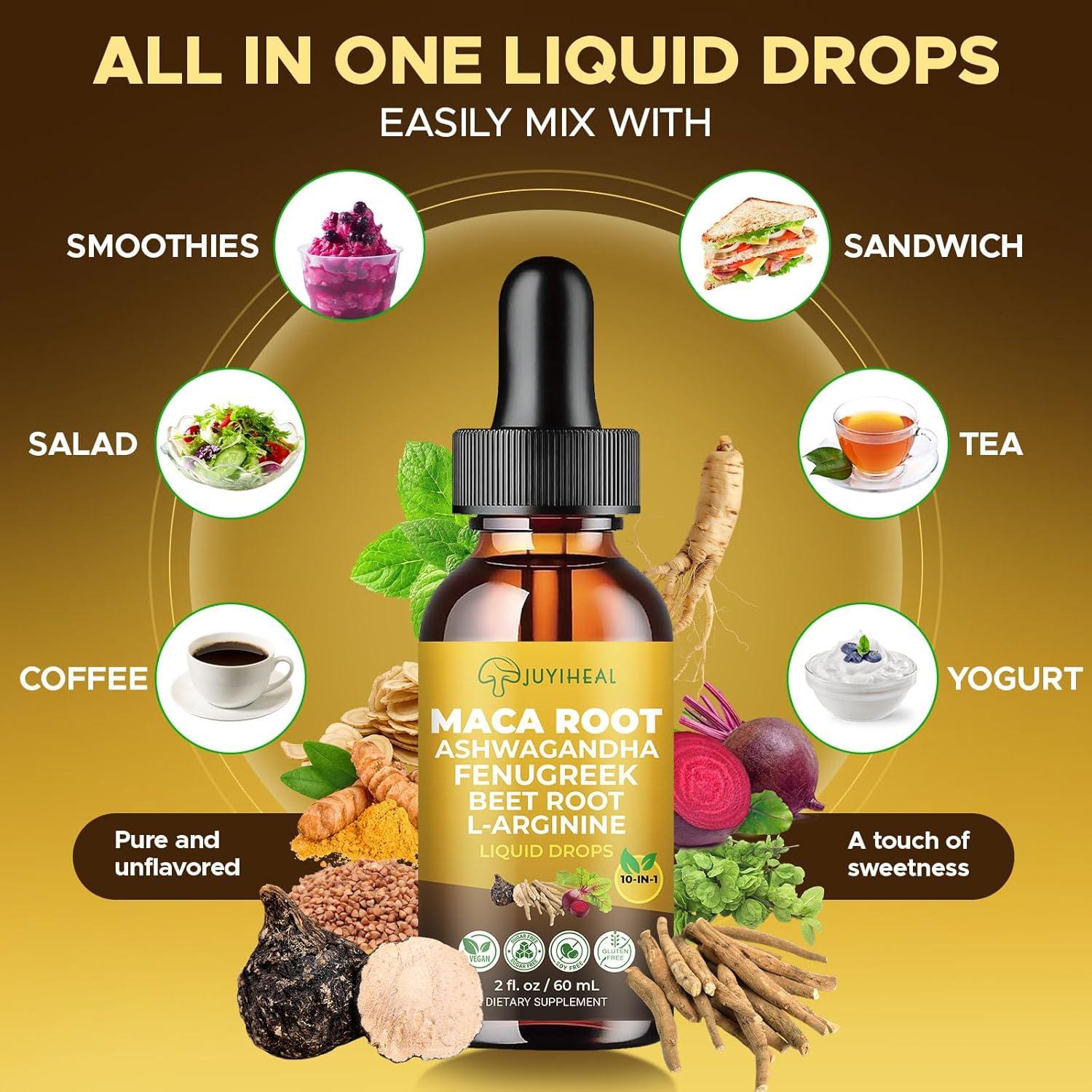 Gotas Líquidas de Raíz de Maca JUYIHEAL 59 ml - Suplemento Salud