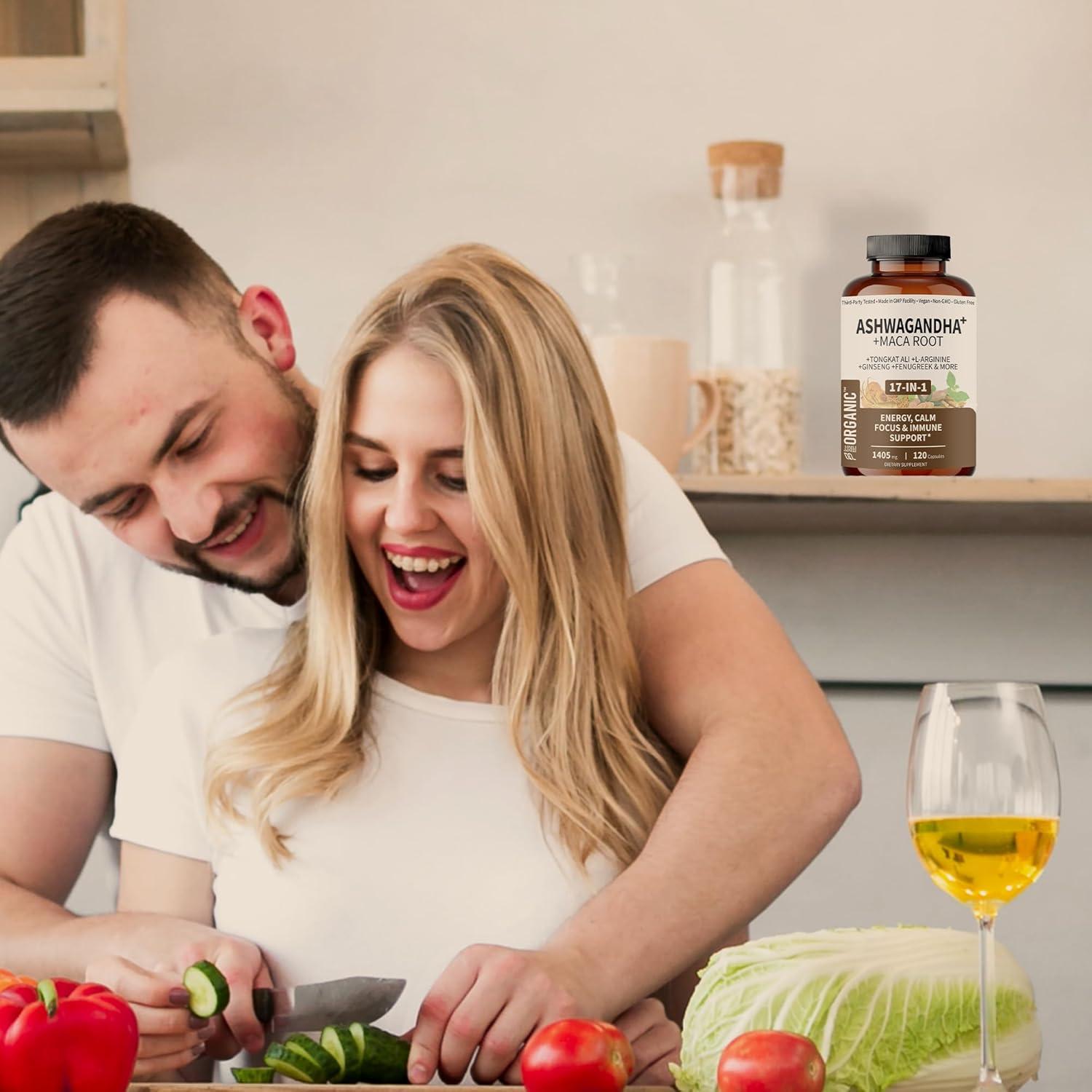 Complejo Herbal Ashwagandha y Maca 120 Cápsulas - FIRSTORGANIC